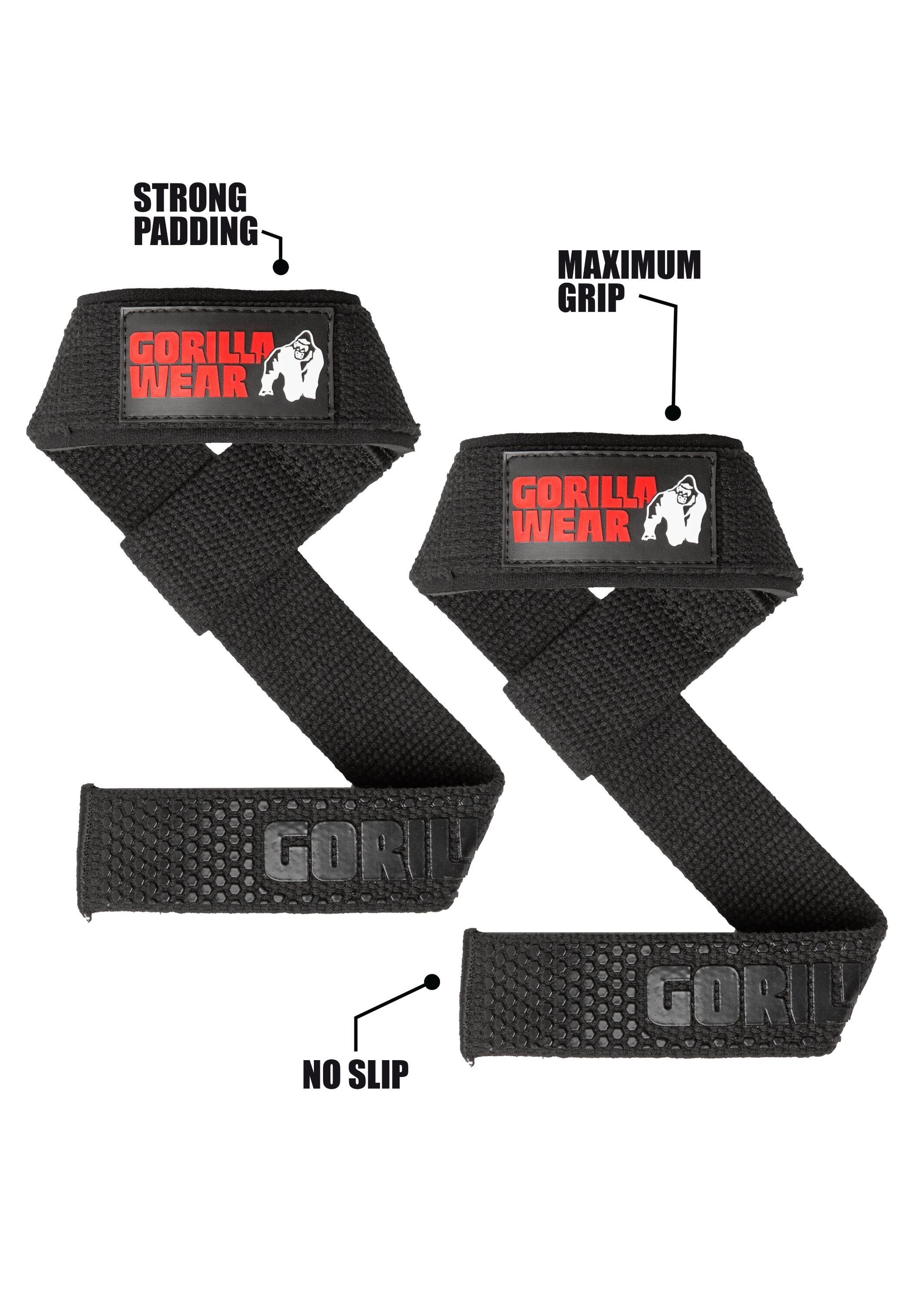 Padded Silicone Lifting Straps - Zwart 6/6