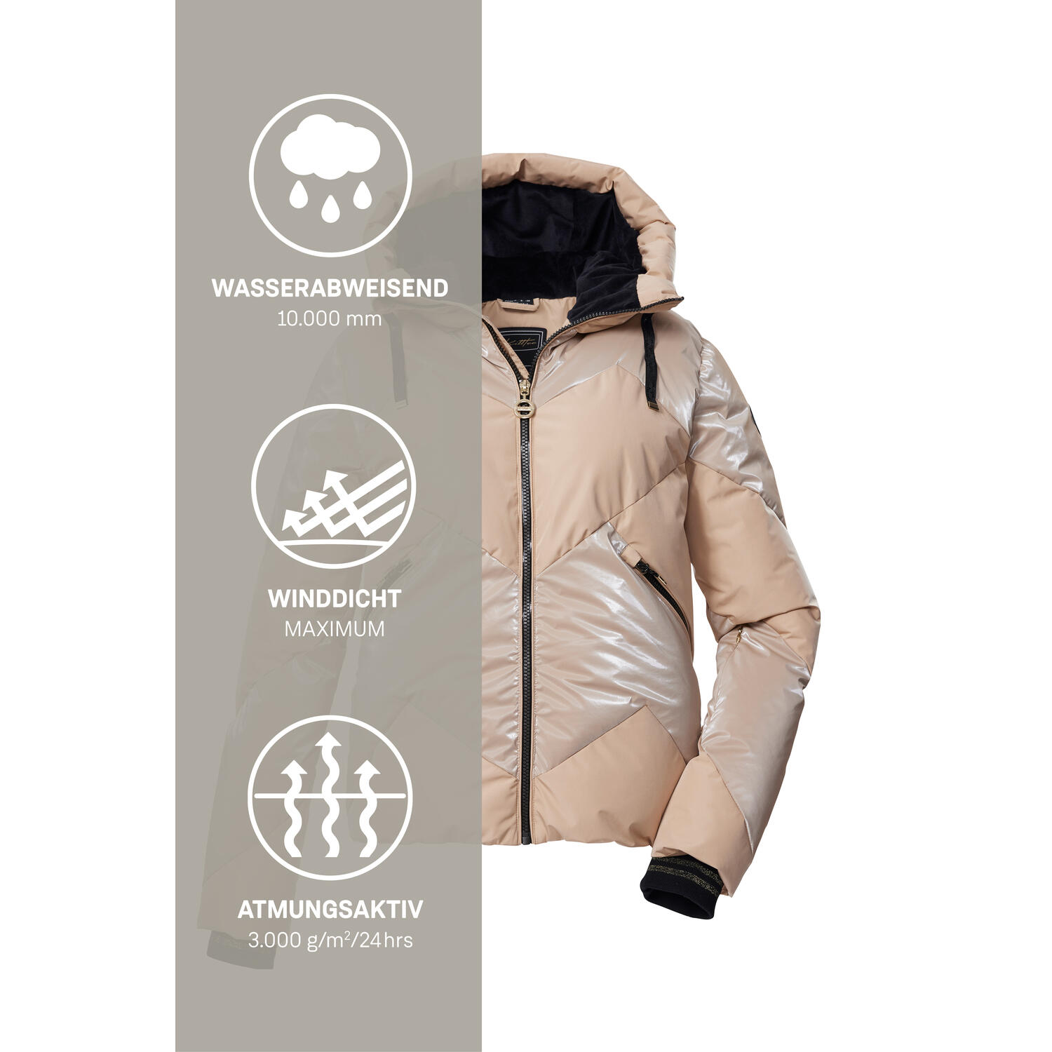 Killtec KSW 113 Ski Jas Dames - Beige 6/6