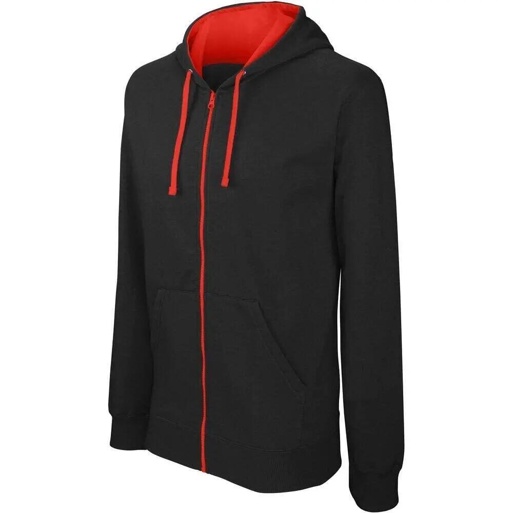 Kapuzensweatshirt mit Reißverschluss Kariban Contrastée 2/5