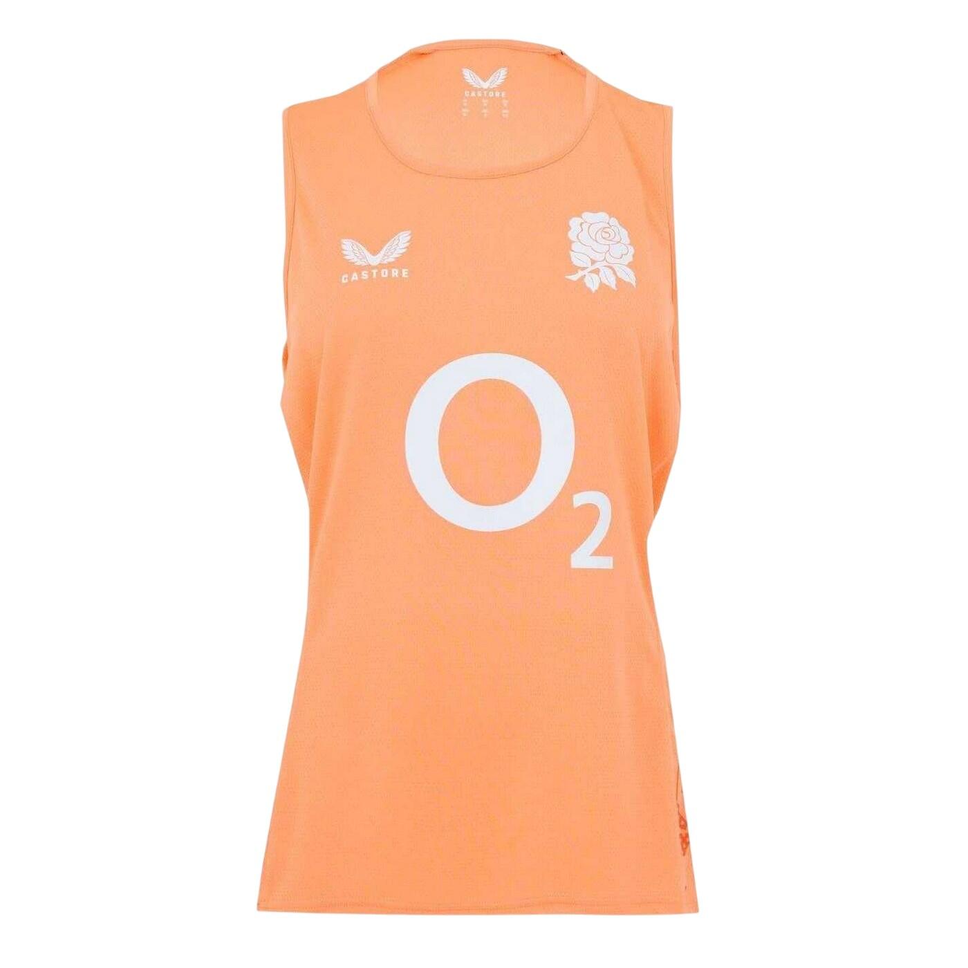 Castore Womens/Ladies England Red Roses Sleeveless Rugby Vest Top