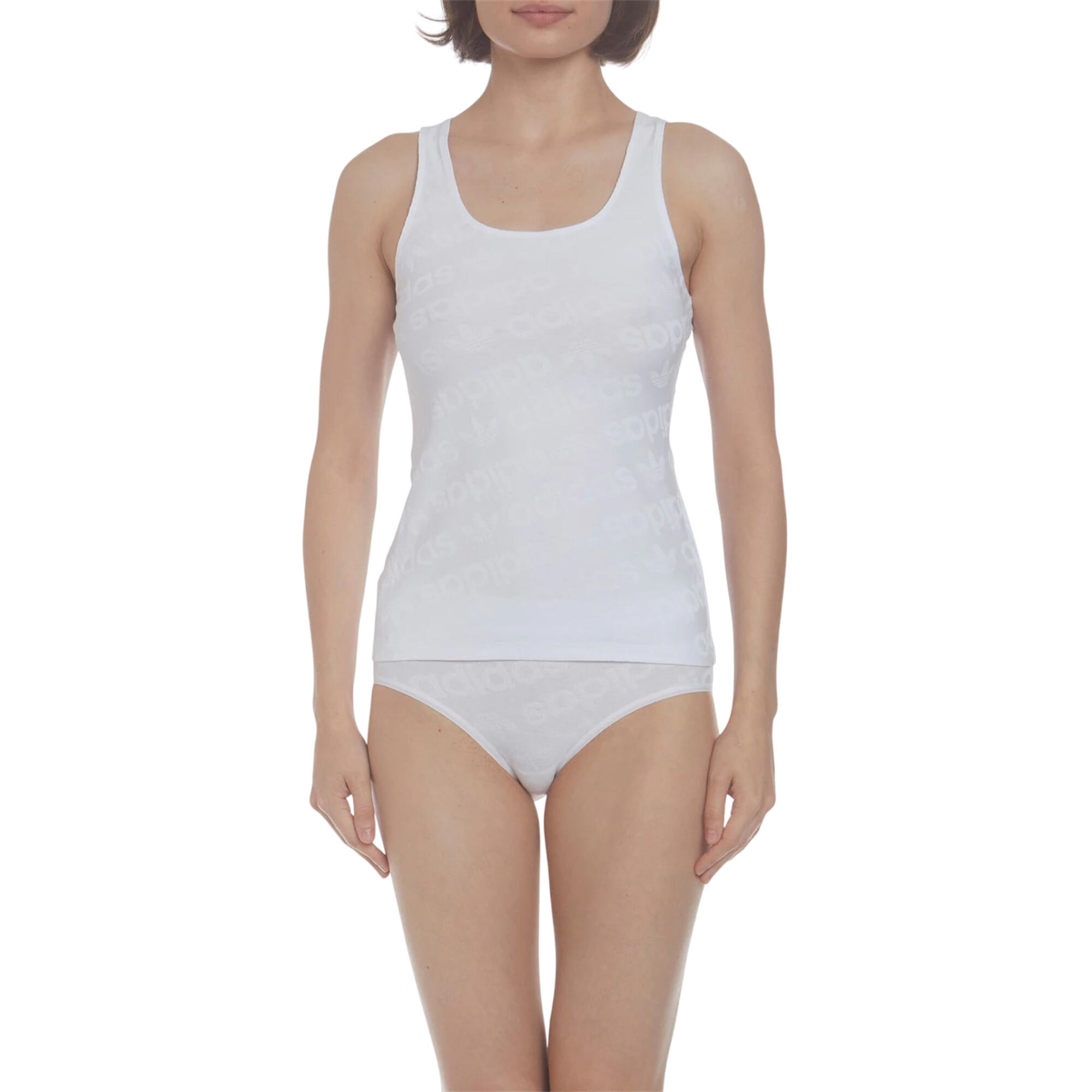 Adidas Womens/Ladies All Over Logo Cotton Vest Top