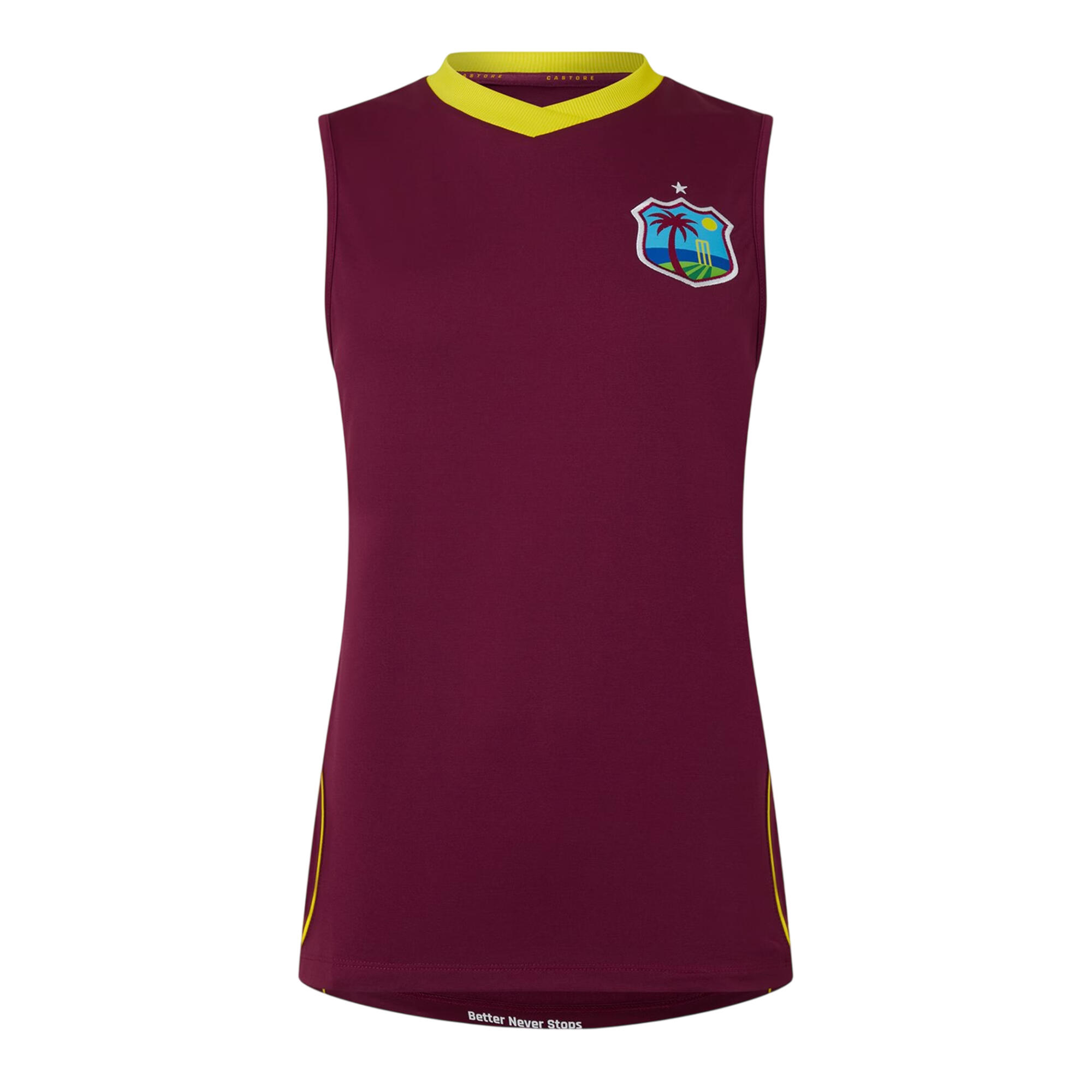 Castore Womens/Ladies West Indies T20 Sleeveless Cricket Vest Top