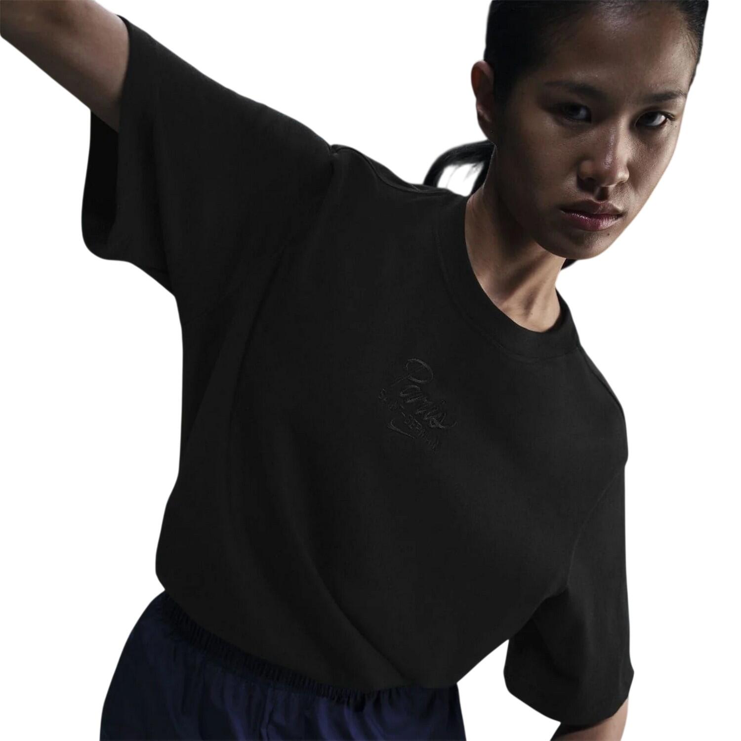 Nike Womens/Ladies Premium Embroidered Logo Cotton Relaxed Fit T-Shirt