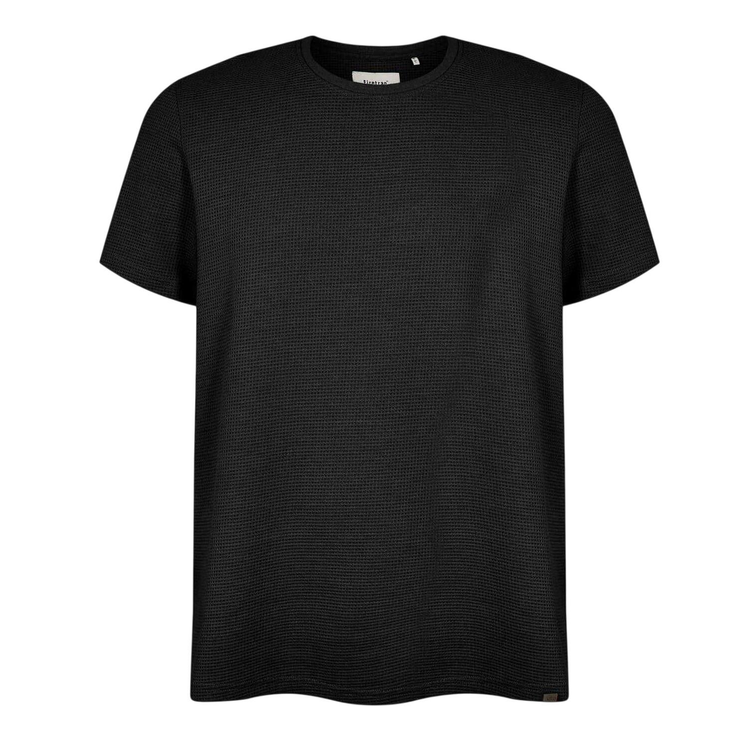 Firetrap Mens Logo Waffle Crew Neck Regular T-Shirt
