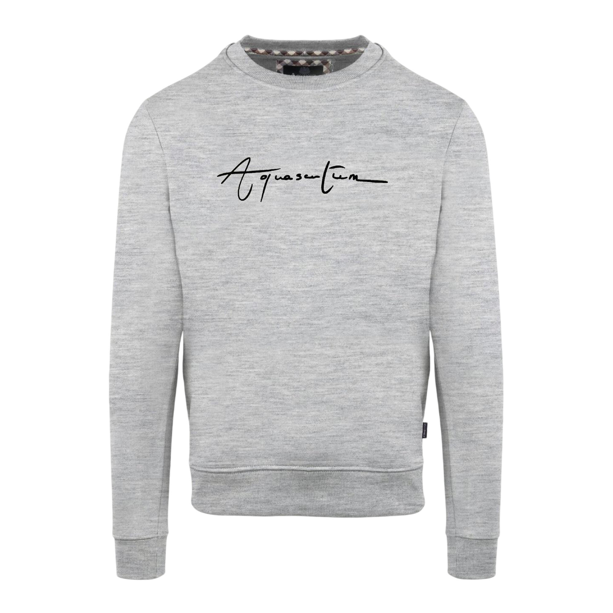 Aquascutum Mens Script Crew Neck Regular Sweatshirt