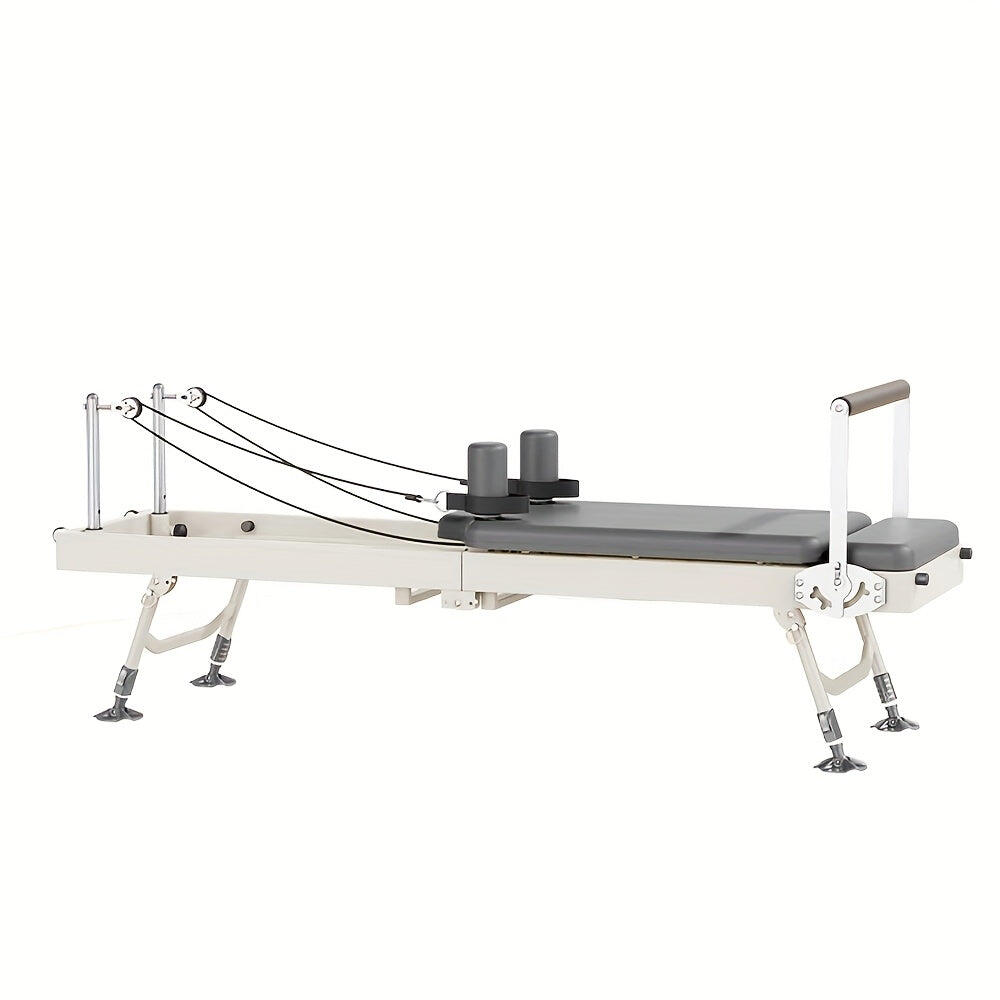 Foldable Pilates Reformer Kit with Resistance Tubes
