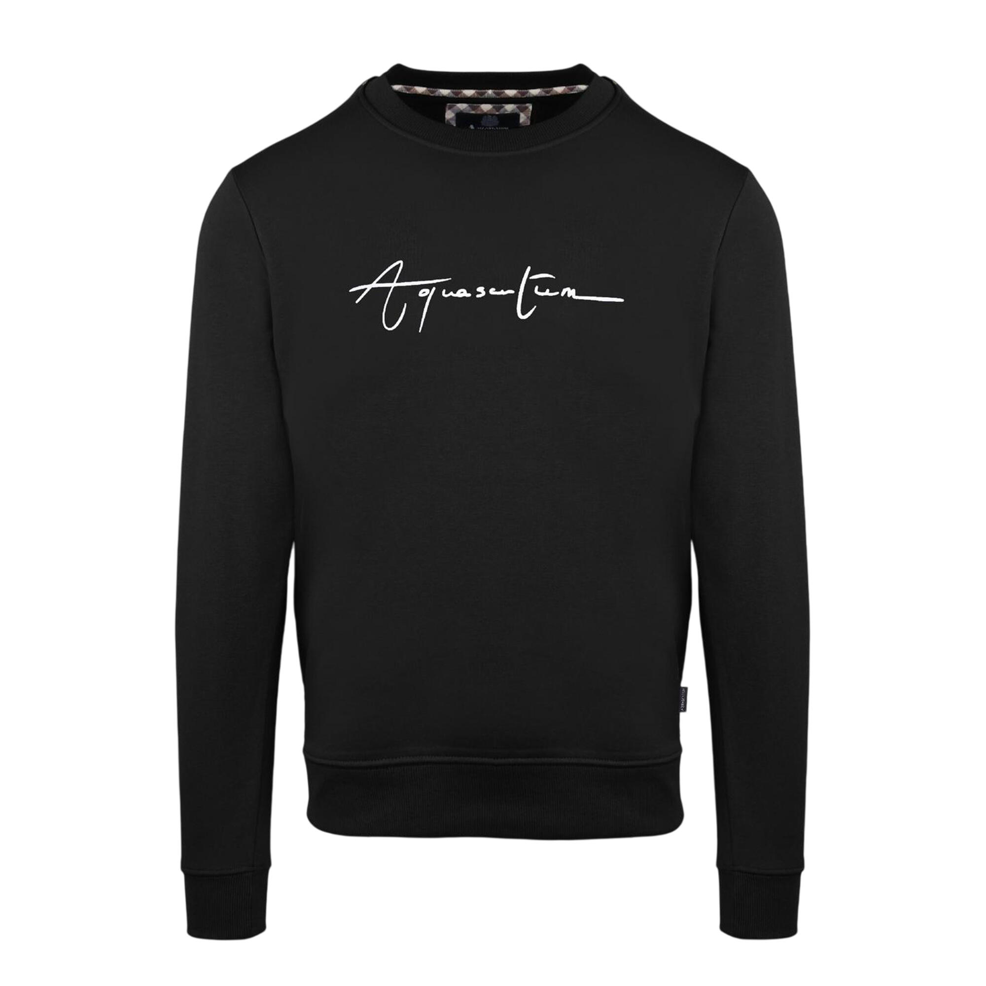 Aquascutum Mens Script Crew Neck Regular Sweatshirt