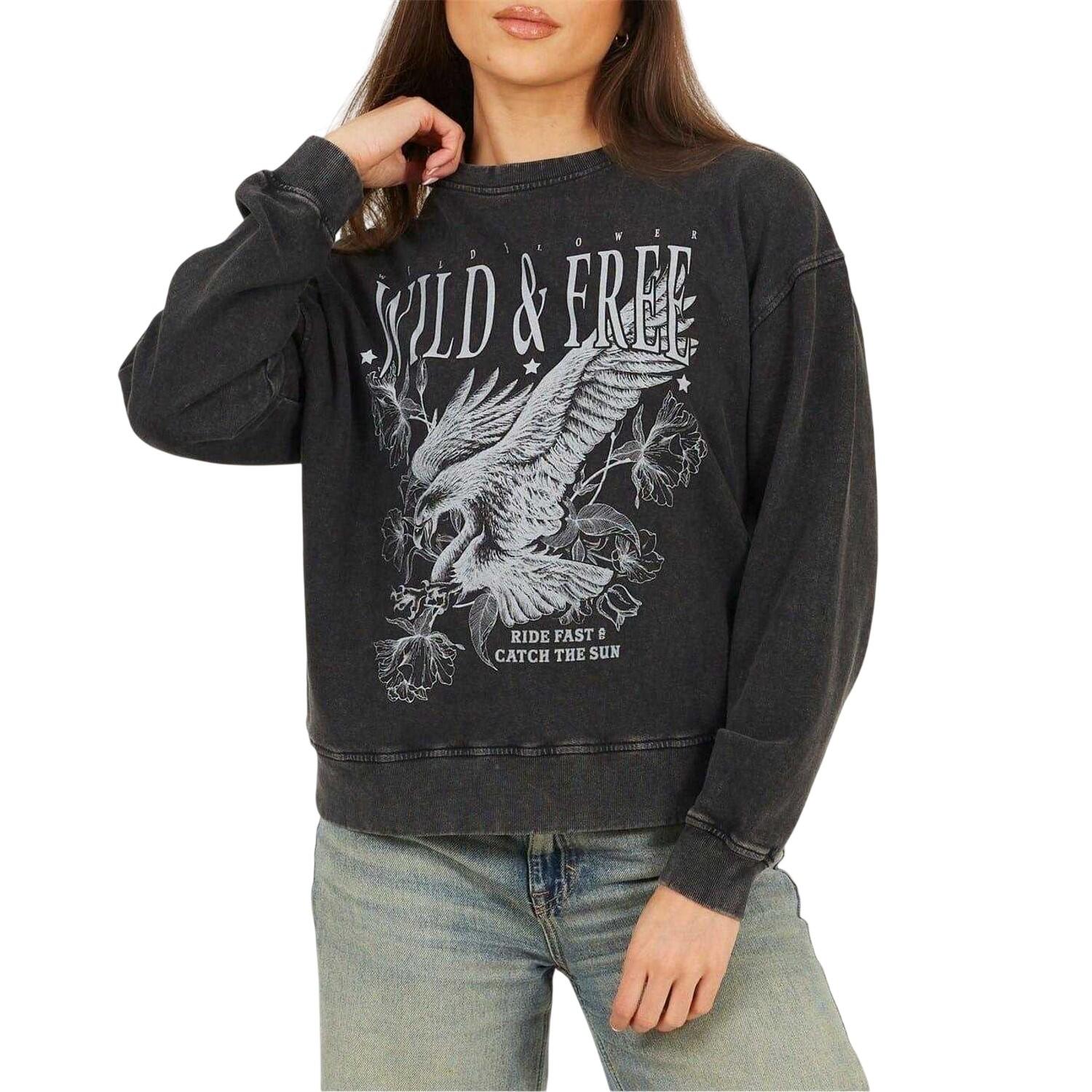 Brave Soul Womens/Ladies Wild & Free Sweatshirt