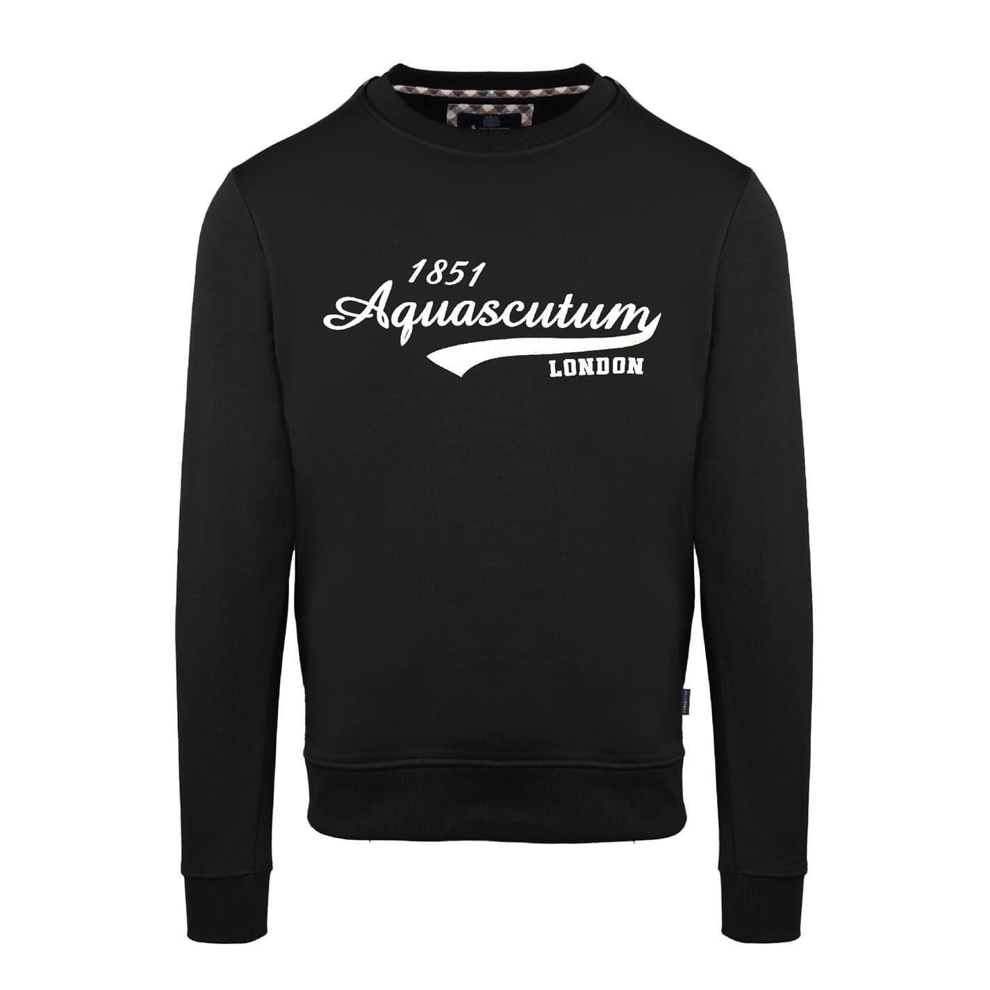 Aquascutum Unisex Adult Logo Ribbed Regular Long-Sleeved Sweatshirt