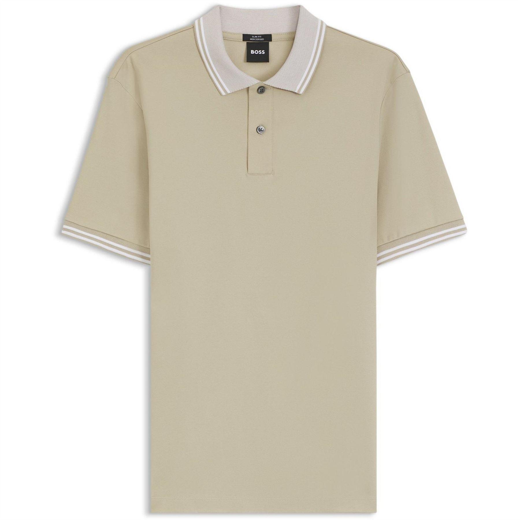 Boss Mens Logo Cotton Short-Sleeved Polo Shirt
