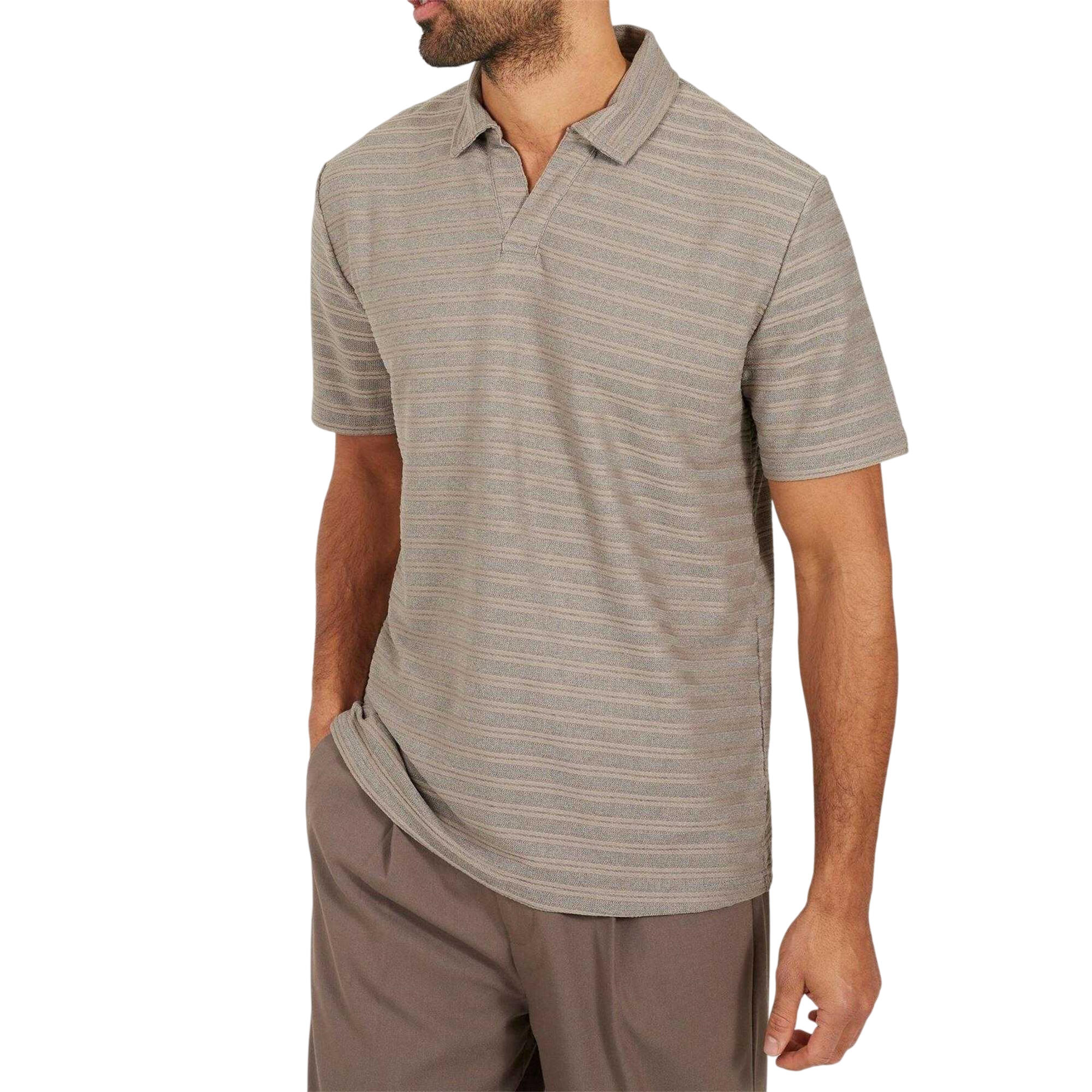 Brave Soul Mens Trophy Striped Polo Shirt