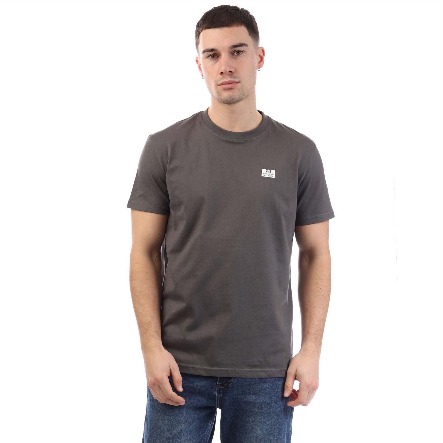 Weekend Offender Mens Bridgetown Plain Logo Regular T-Shirt