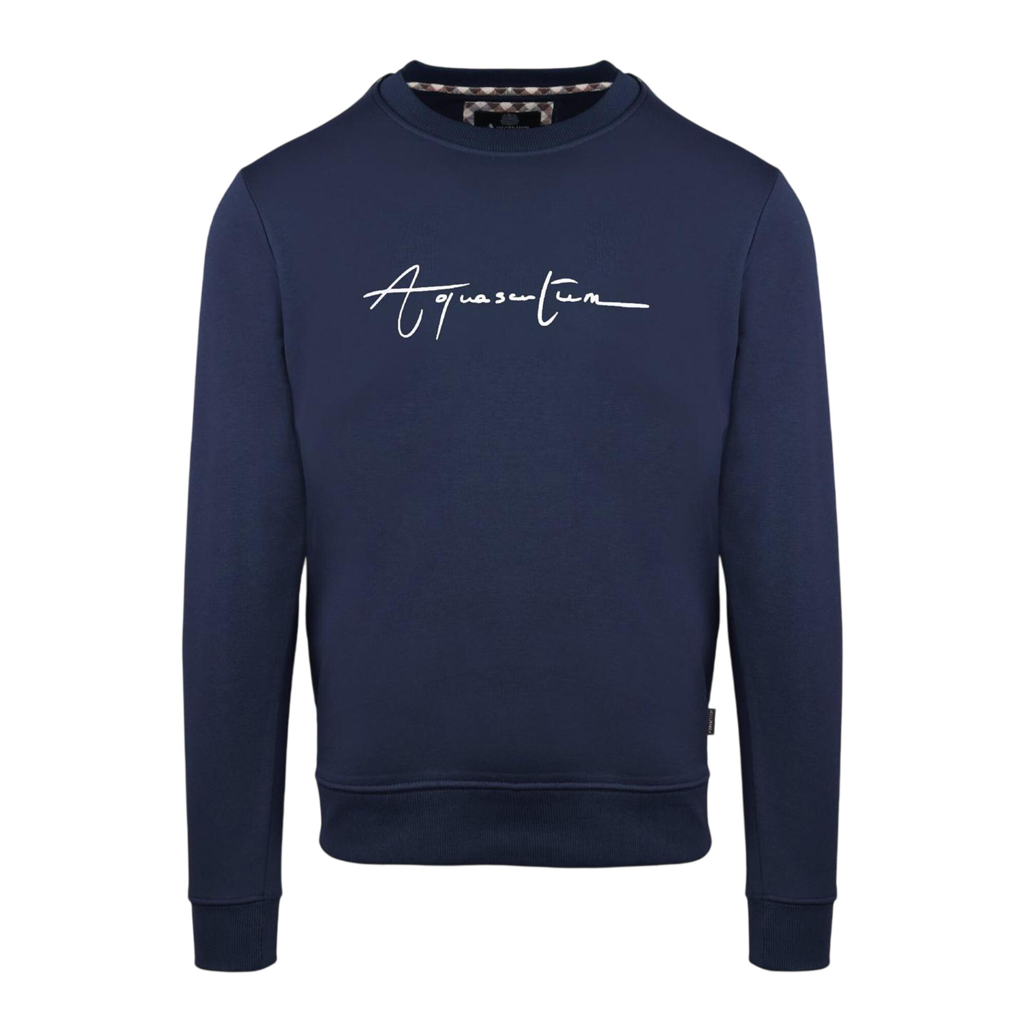 Aquascutum Mens Script Crew Neck Regular Sweatshirt