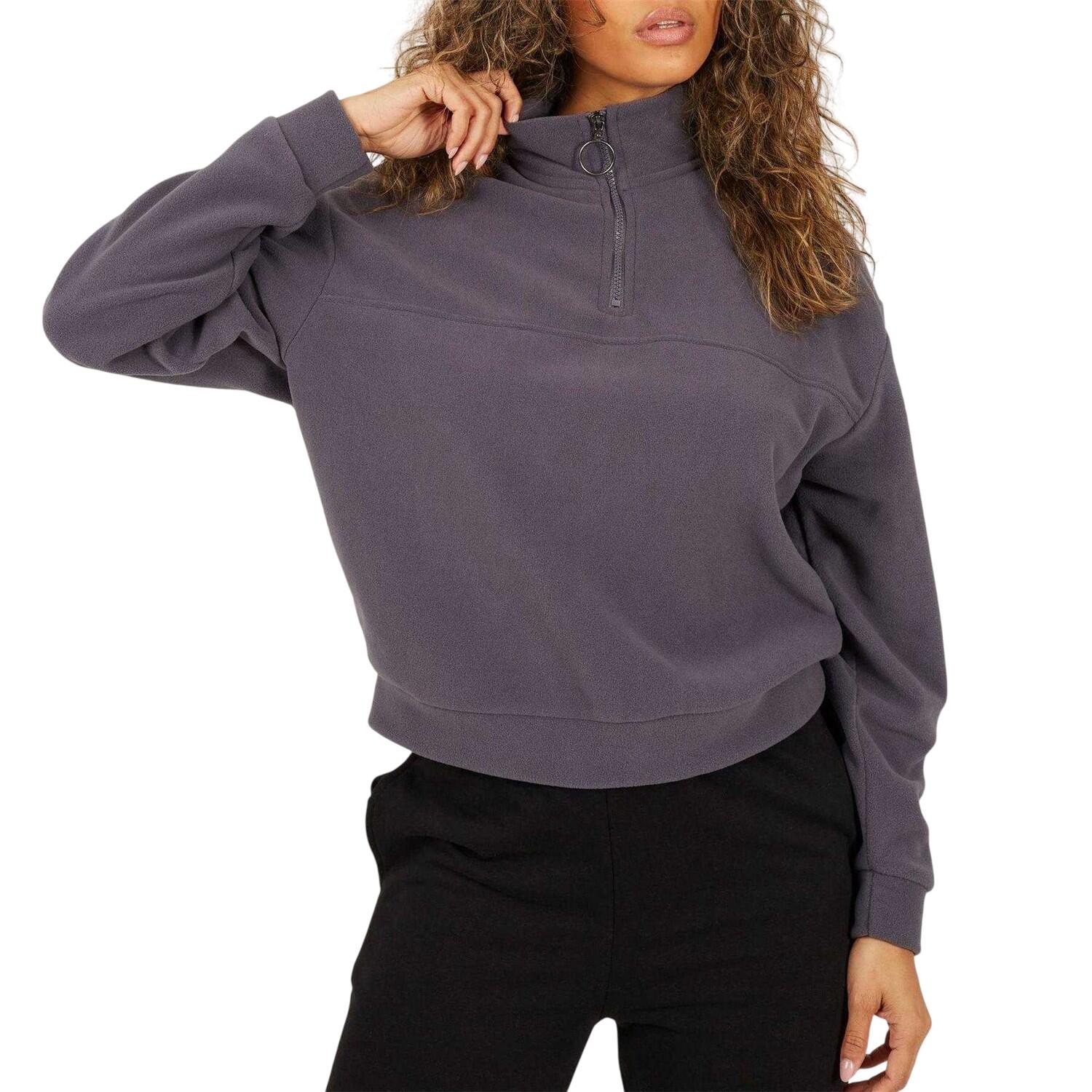Brave Soul Womens/Ladies Polar Fleece Quarter Zip Sweatshirt