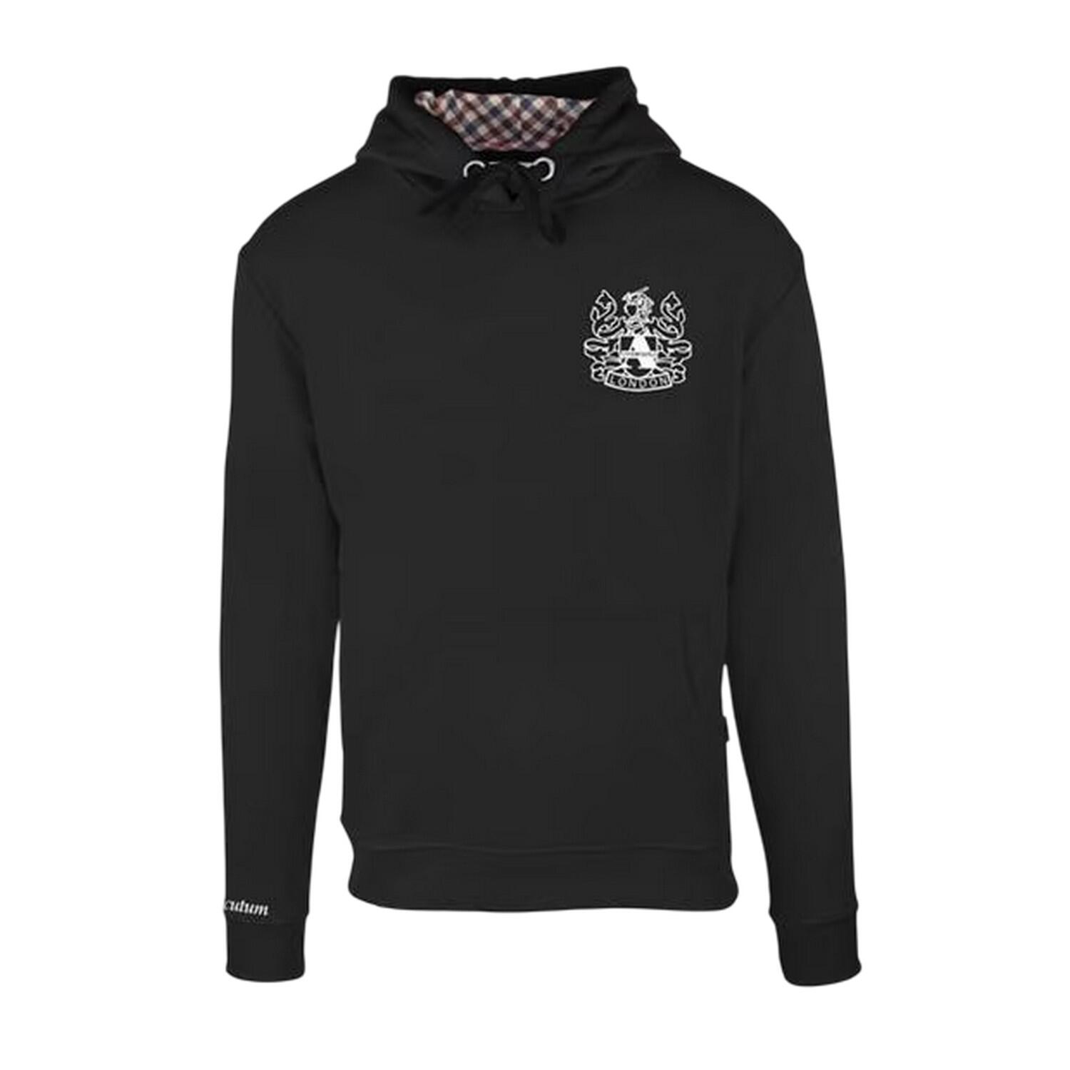 Aquascutum Mens London Embroidered Logo Hooded Sweatshirt