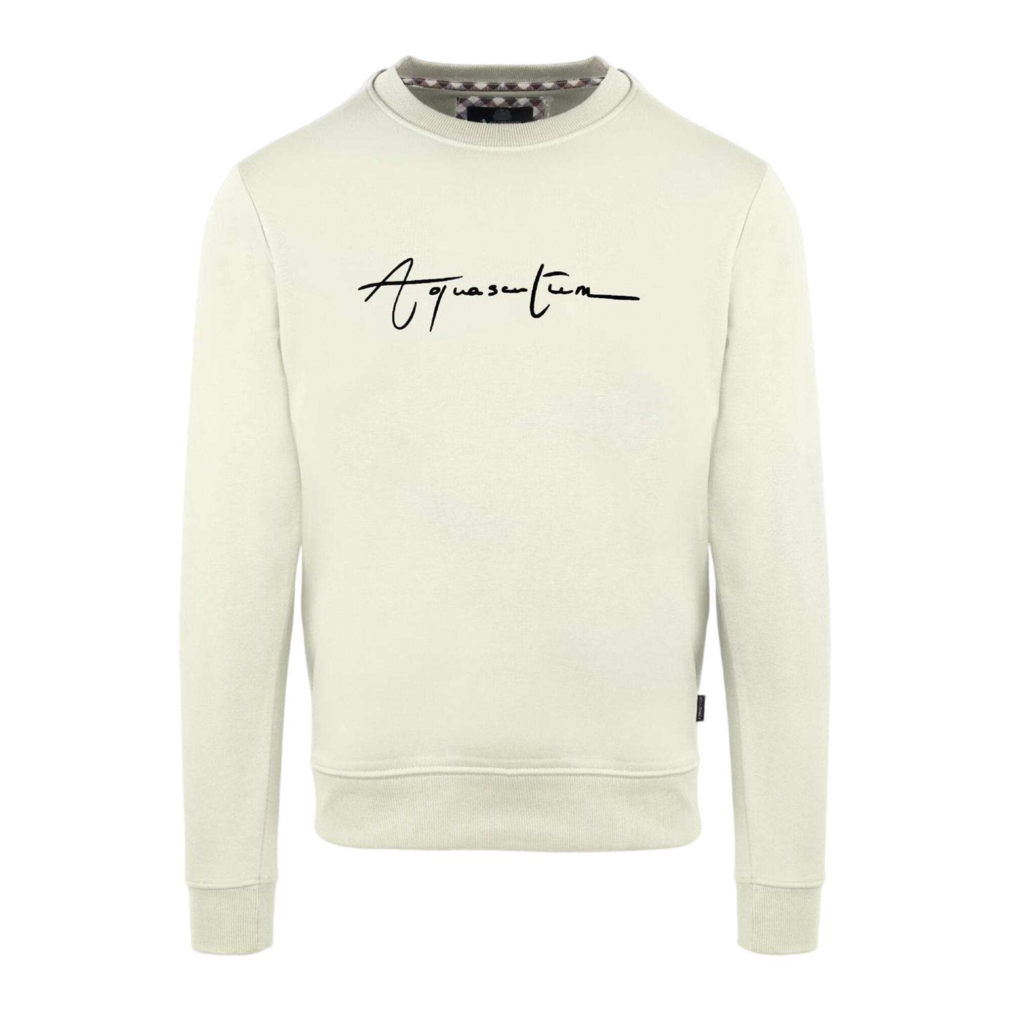 Aquascutum Mens Script Crew Neck Regular Sweatshirt
