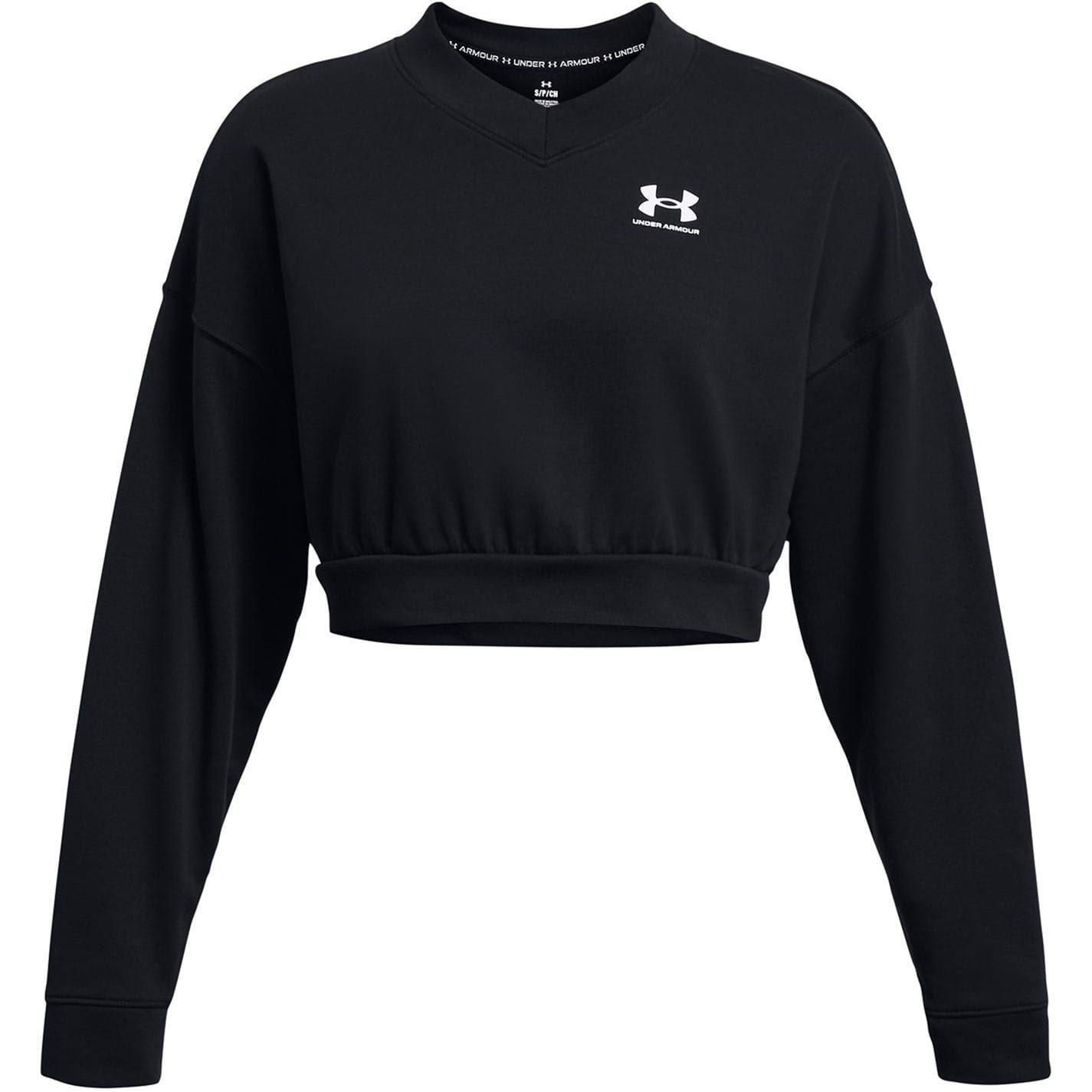 Under Armour Womens/Ladies Rival Terrycloth Crew Neck Crop Sweatshirt