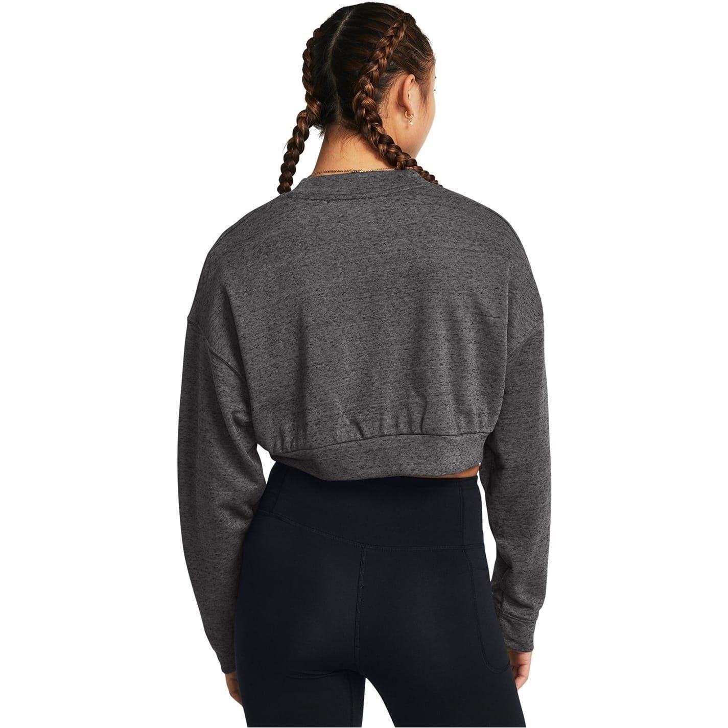 Under Armour Womens/Ladies Rival Terrycloth Crew Neck Crop Sweatshirt