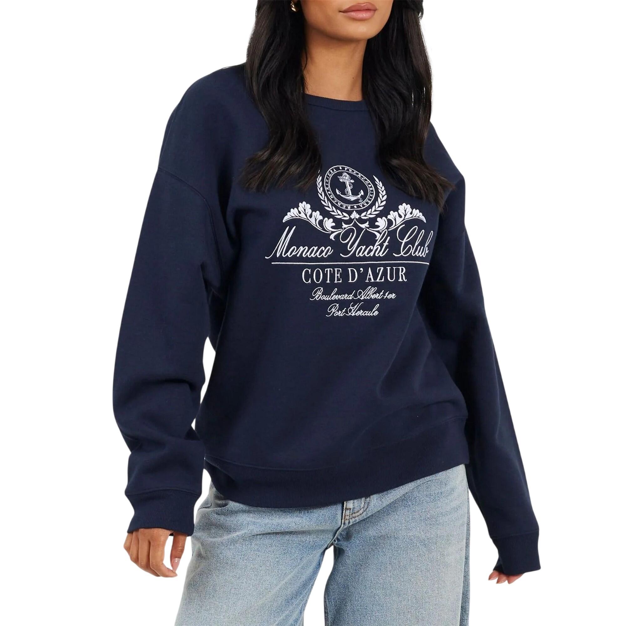 Brave Soul Womens/Ladies Monaco Yacht Club Crew Neck Sweatshirt