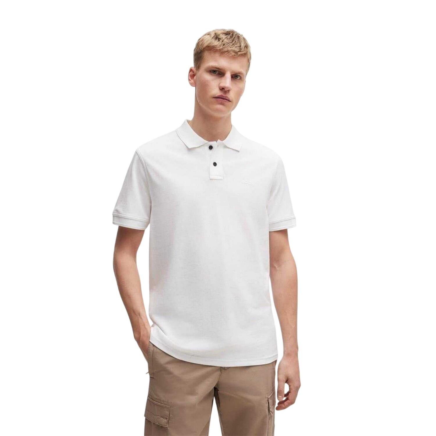 Boss Mens Prime Cotton Regular Short-Sleeved Polo Shirt