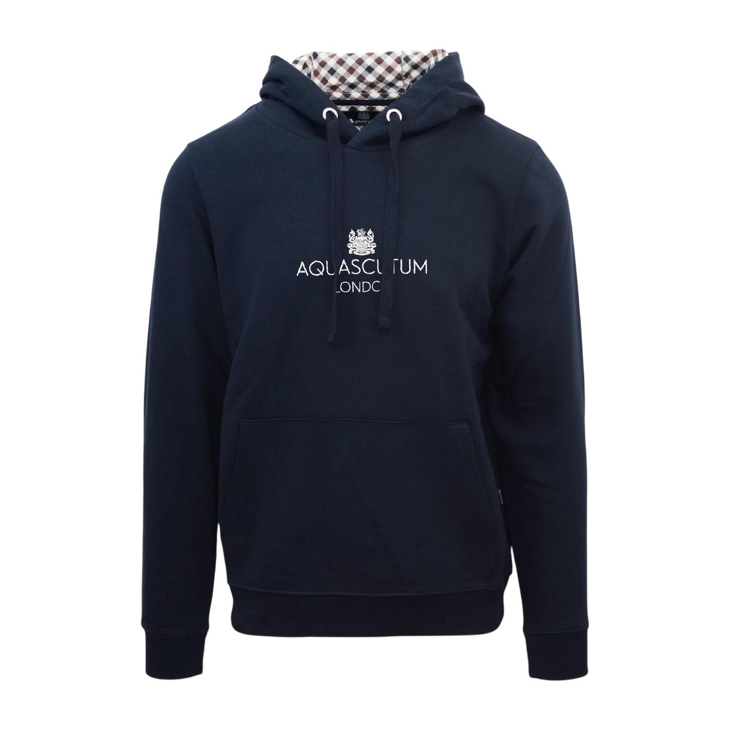 Aquascutum Mens Lettering Hoodie