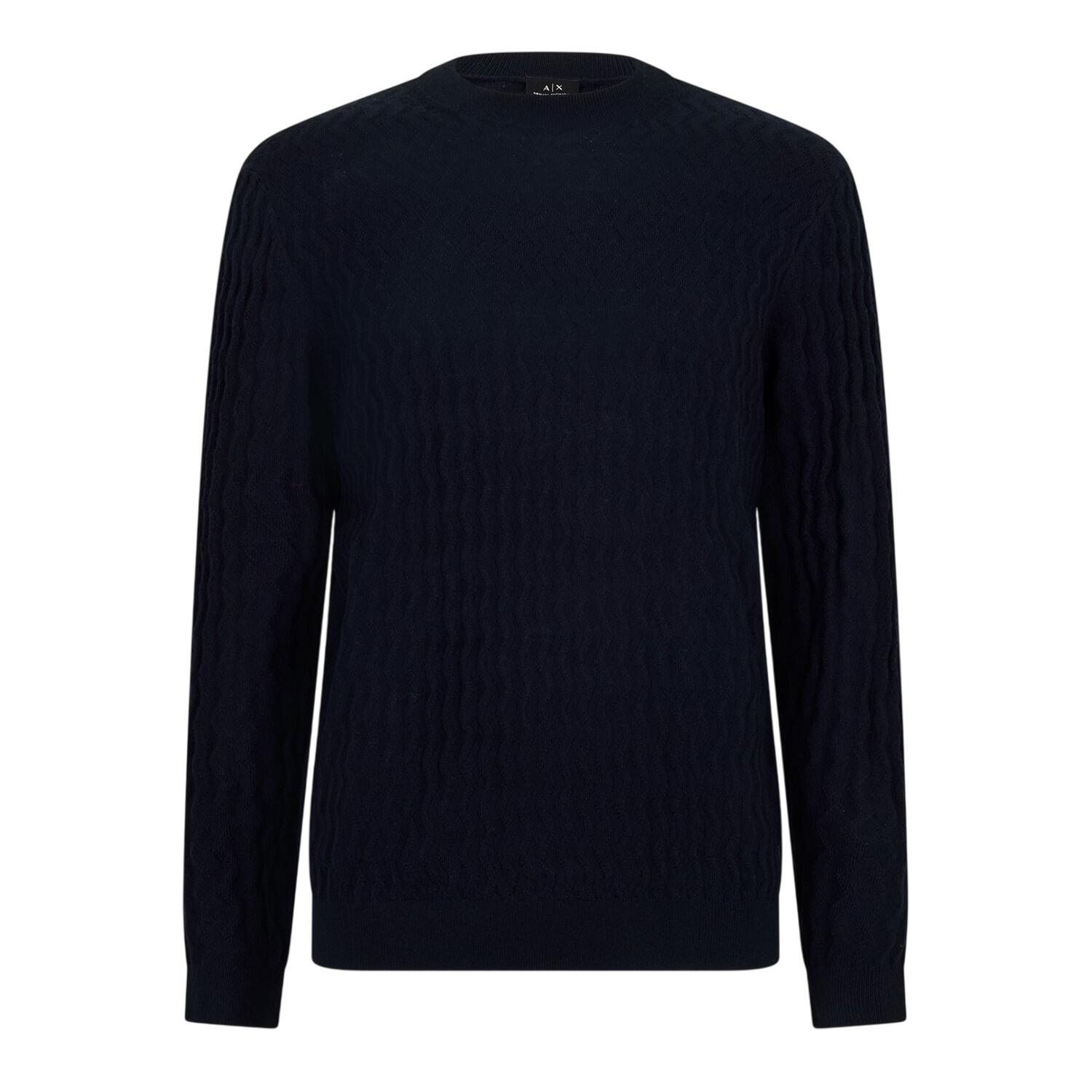 Armani Exchange Mens Textured Knit Pullover