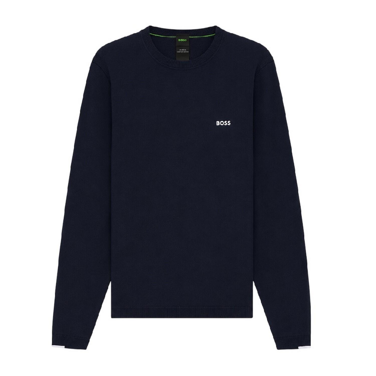 Boss Mens Embroidered Logo Crew Neck Jumper