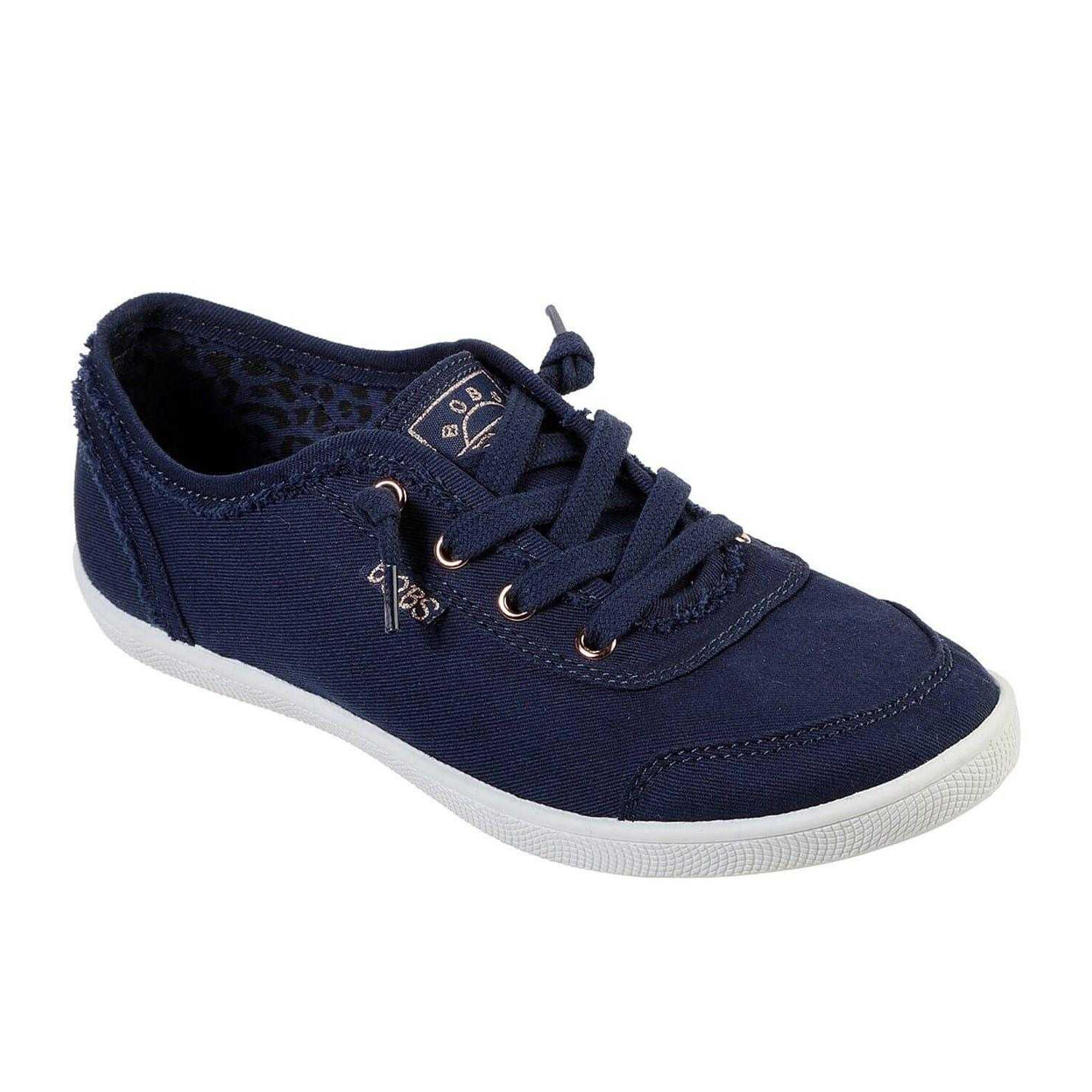 Skechers Unisex Adult BOBS B Cute Canvas Flat Trainers