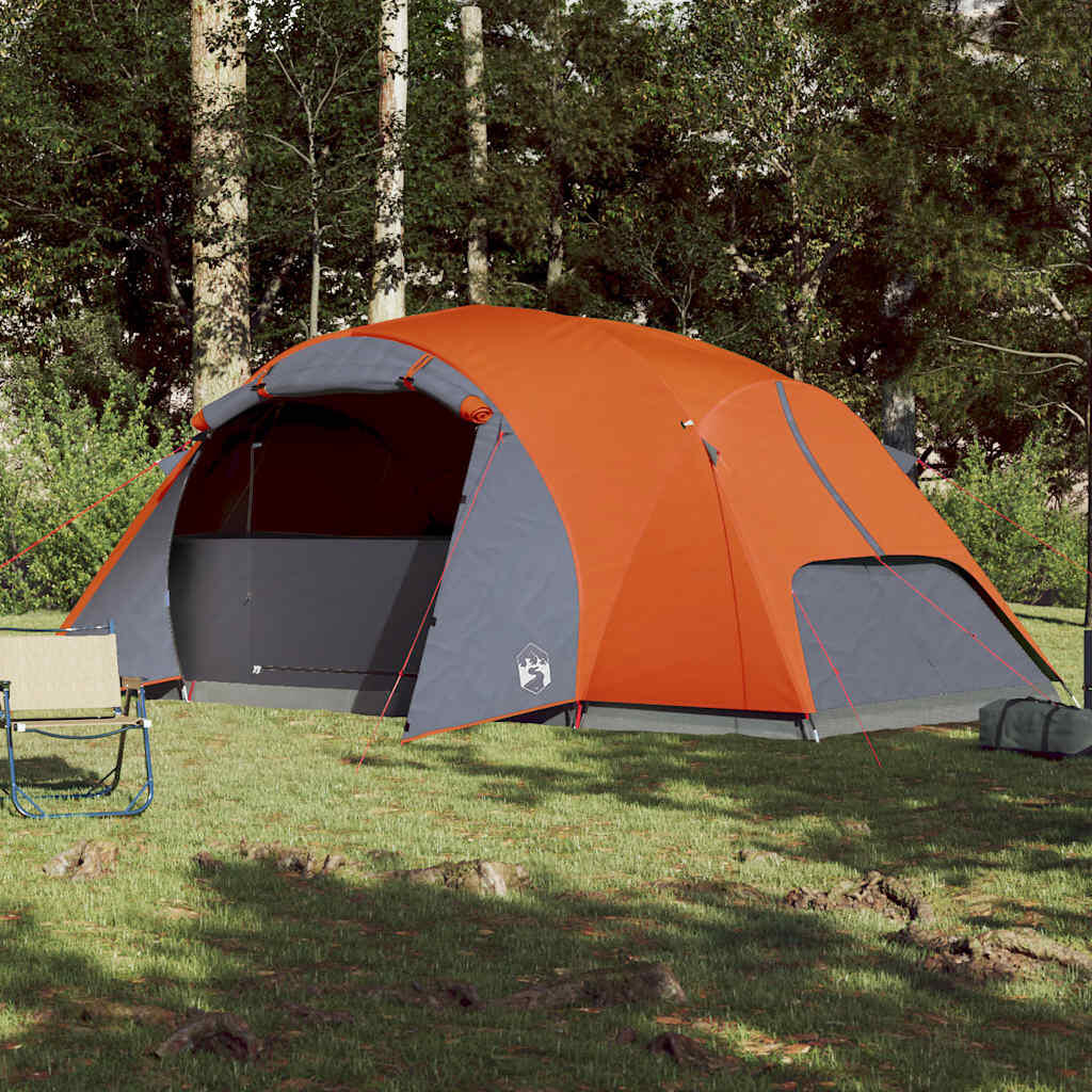 Vidaxl Tente Familiale Imperméable pour 8 Personnes en Orange 7/7