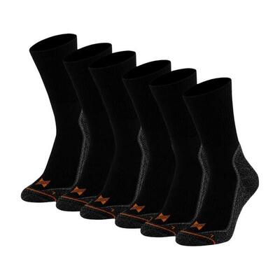 Werkensokken heren thermo - 6 paar - multi zwart