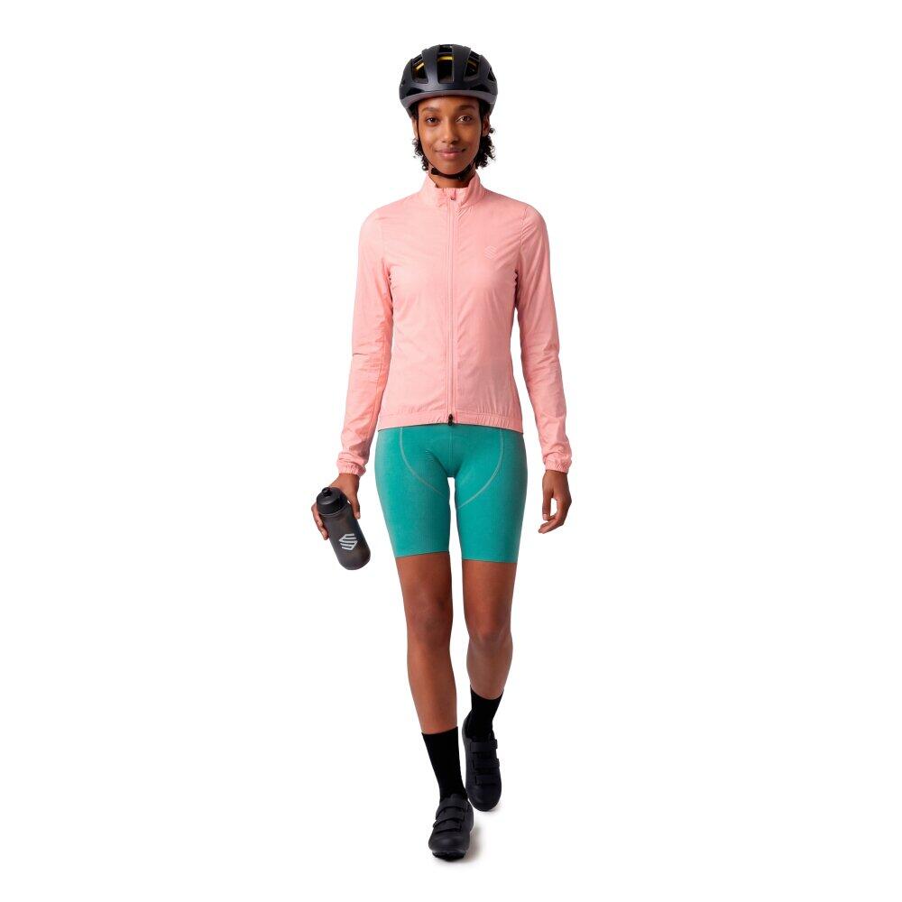 Casaco de ciclismo corta-vento ultraleve mulher J4-W Windbreak Coral Coral 3/7
