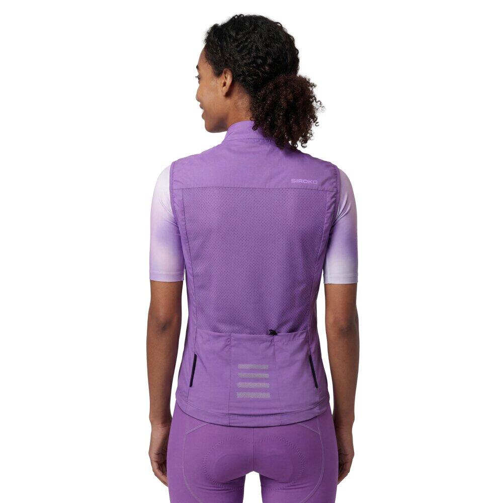 Damen winddichte fahrradweste V2-W Breeze Purple Lila 2/7