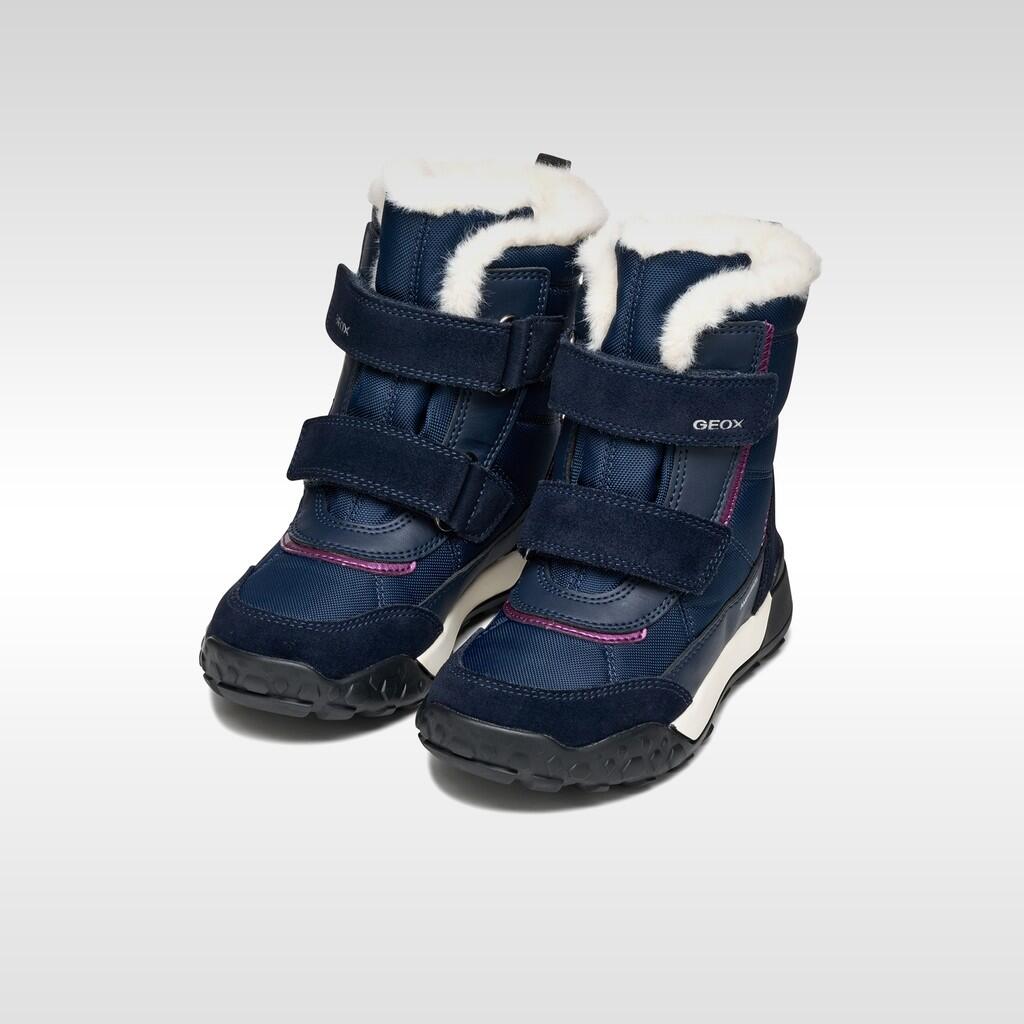 Bottines Fille J TREKKYUP GIRL B ABX Bleu Marine/Violet 3/7
