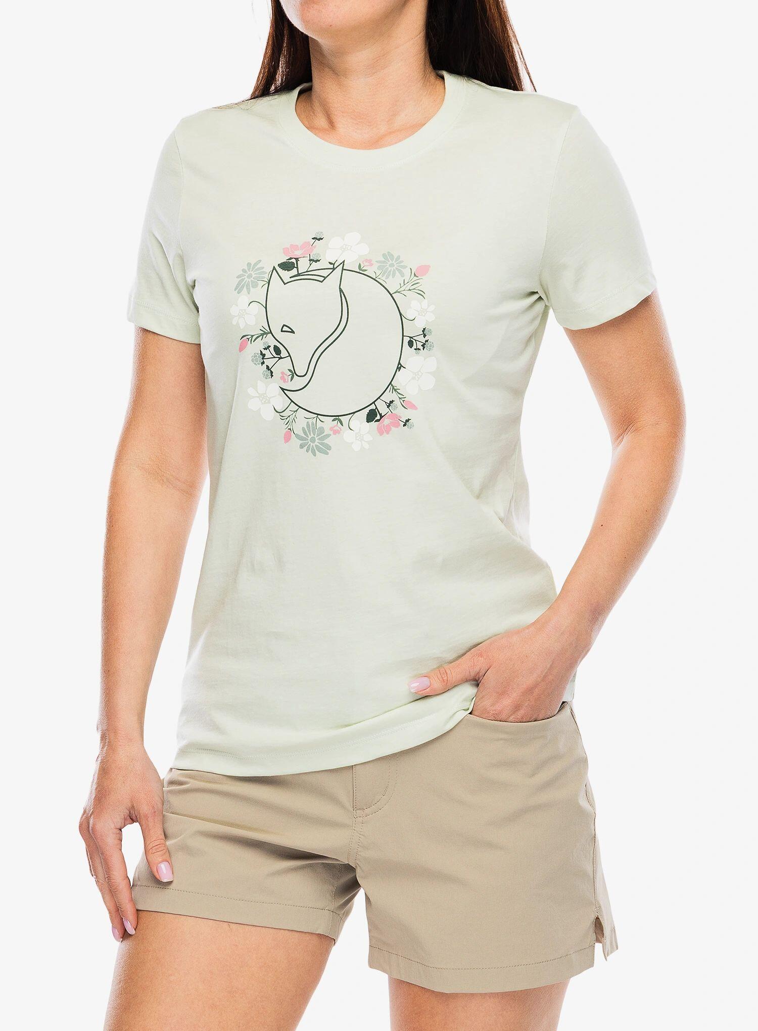Koszulka z nadrukiem damska Fjallraven Fjallblomster Fox T-shirt 4/7