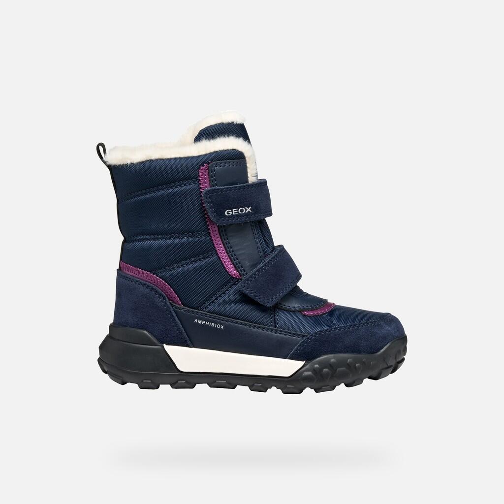 Bottines Fille J TREKKYUP GIRL B ABX Bleu Marine/Violet 2/7
