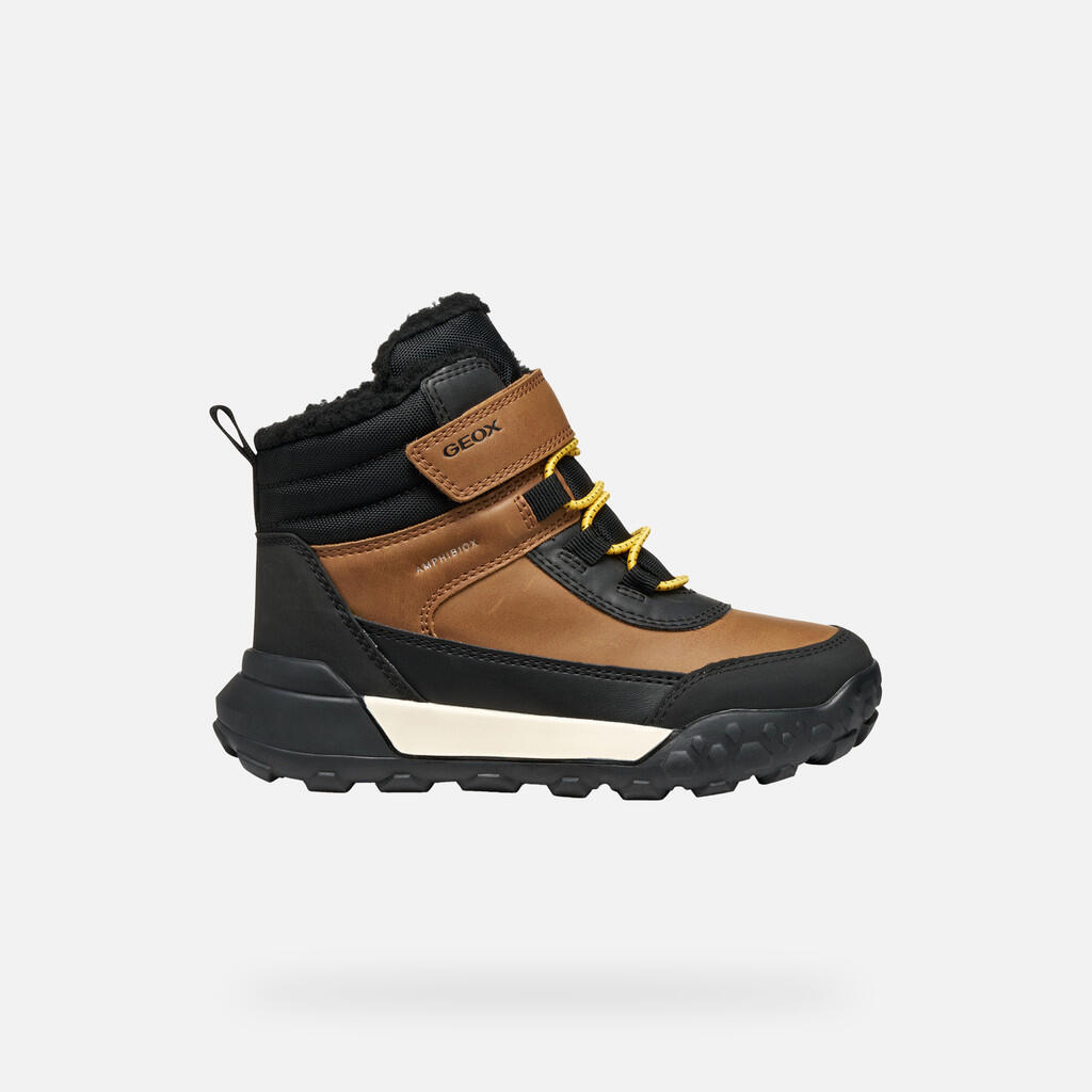 Bottes Garçon J TREKKYUP BOY B ABX Marron Clair/Noir 2/7