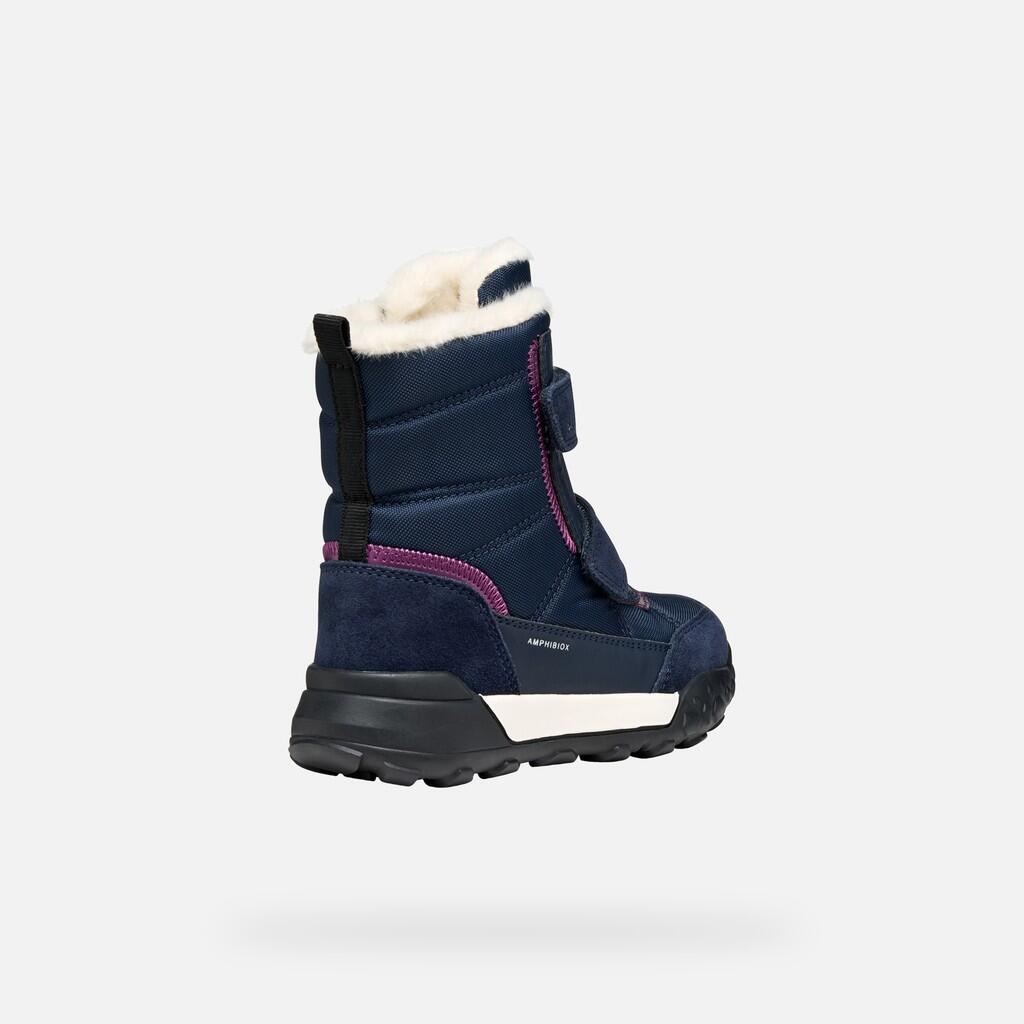 Bottines Fille J TREKKYUP GIRL B ABX Bleu Marine/Violet 6/7