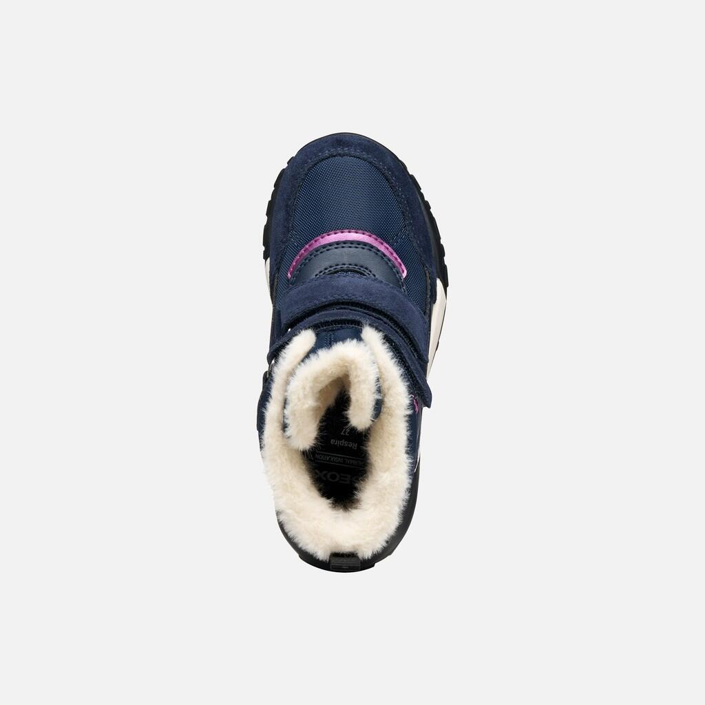 Bottines Fille J TREKKYUP GIRL B ABX Bleu Marine/Violet 7/7
