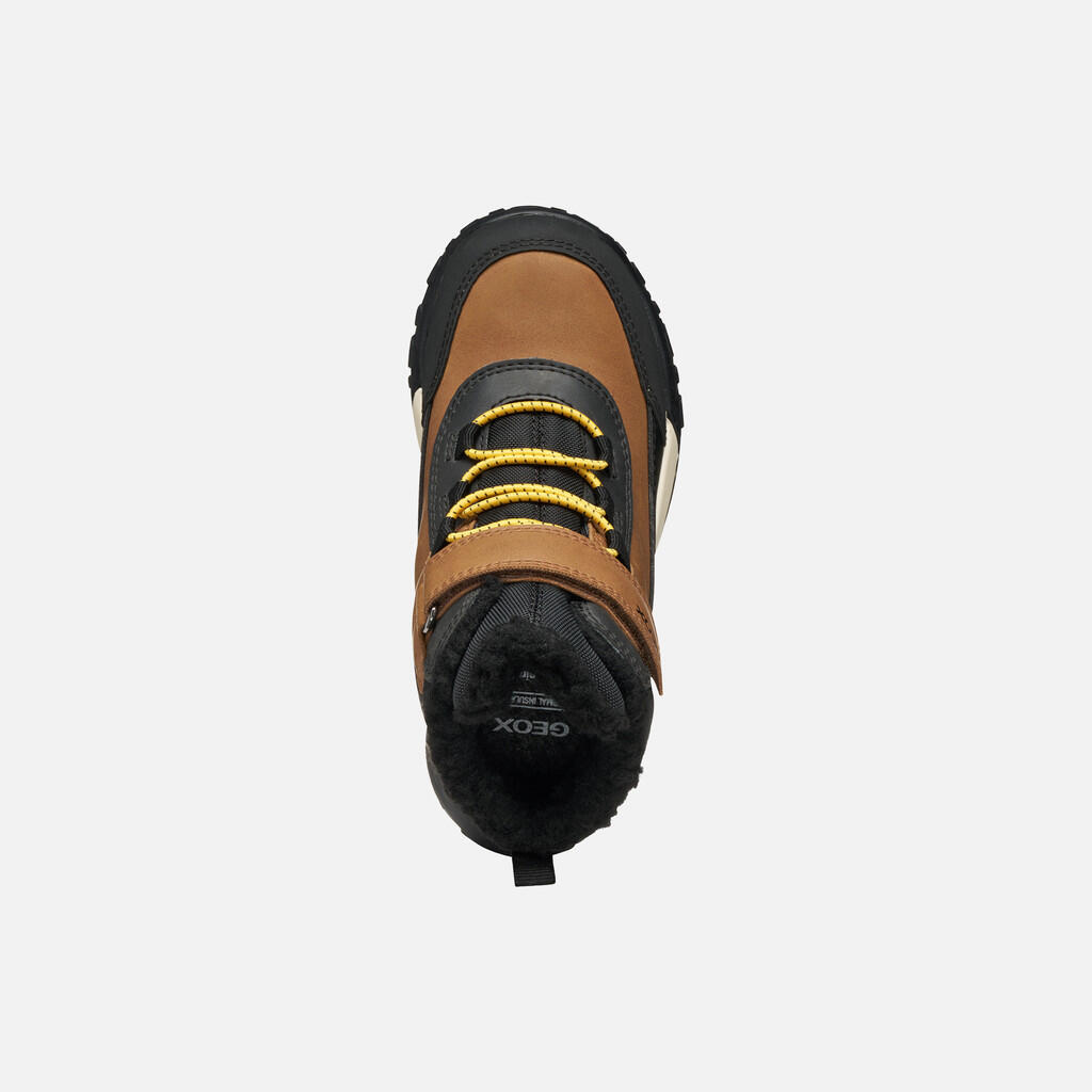 Bottes Garçon J TREKKYUP BOY B ABX Marron Clair/Noir 7/7
