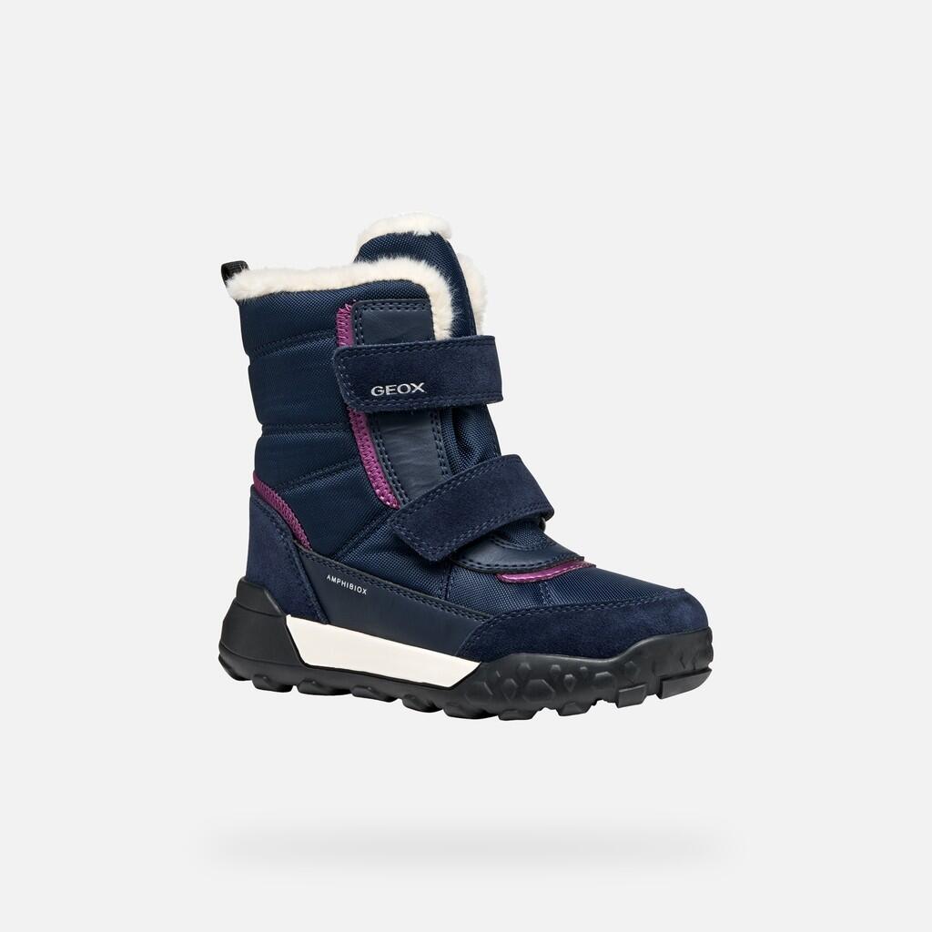 Bottines Fille J TREKKYUP GIRL B ABX Bleu Marine/Violet 4/7
