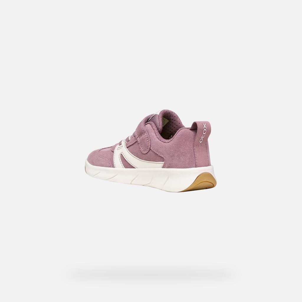 Baskets Fille J FOOT-RUN GIRL Vieux Rose/Blanc 4/7