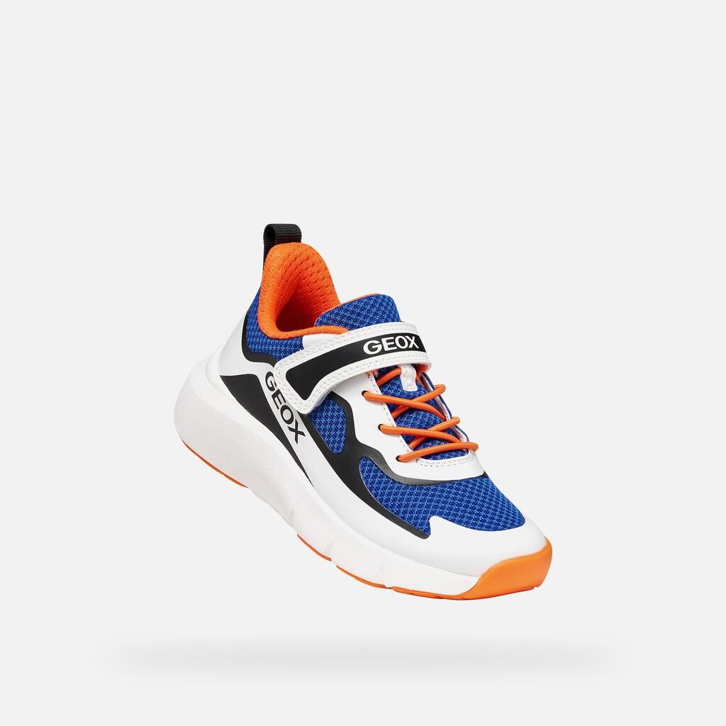 Baskets Garçon J PRO-RAN BOY Bleu Roi/Blanc 5/7