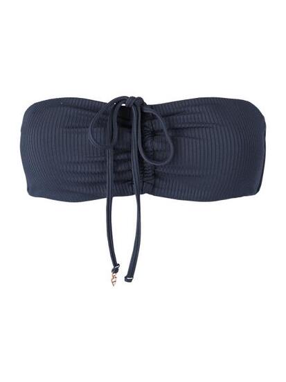 Suus Rib Dames Bikini Top Watersport Removable Filling Indigo Blue