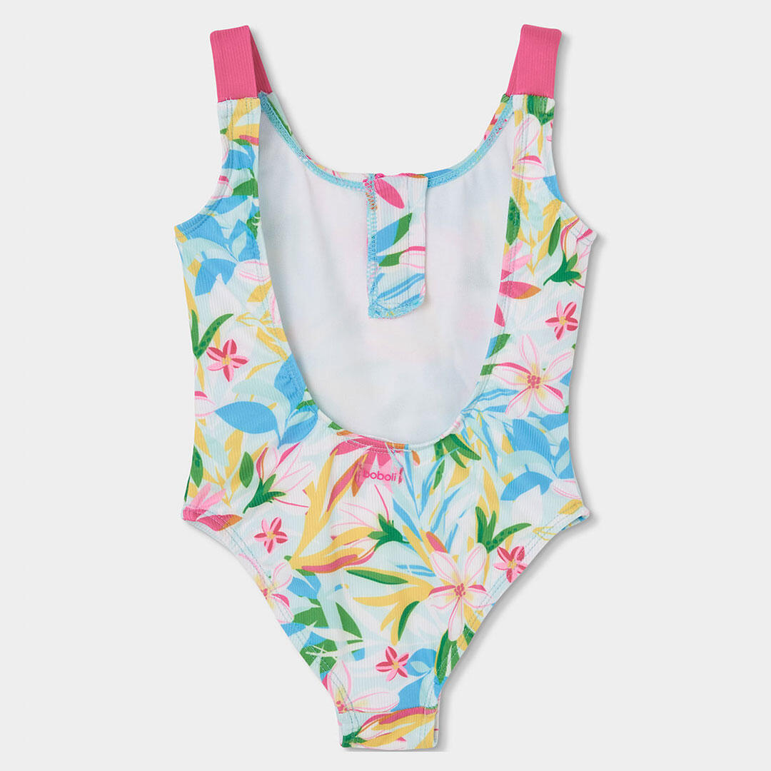 Bañador para niña estampado flores UPF50 2/4