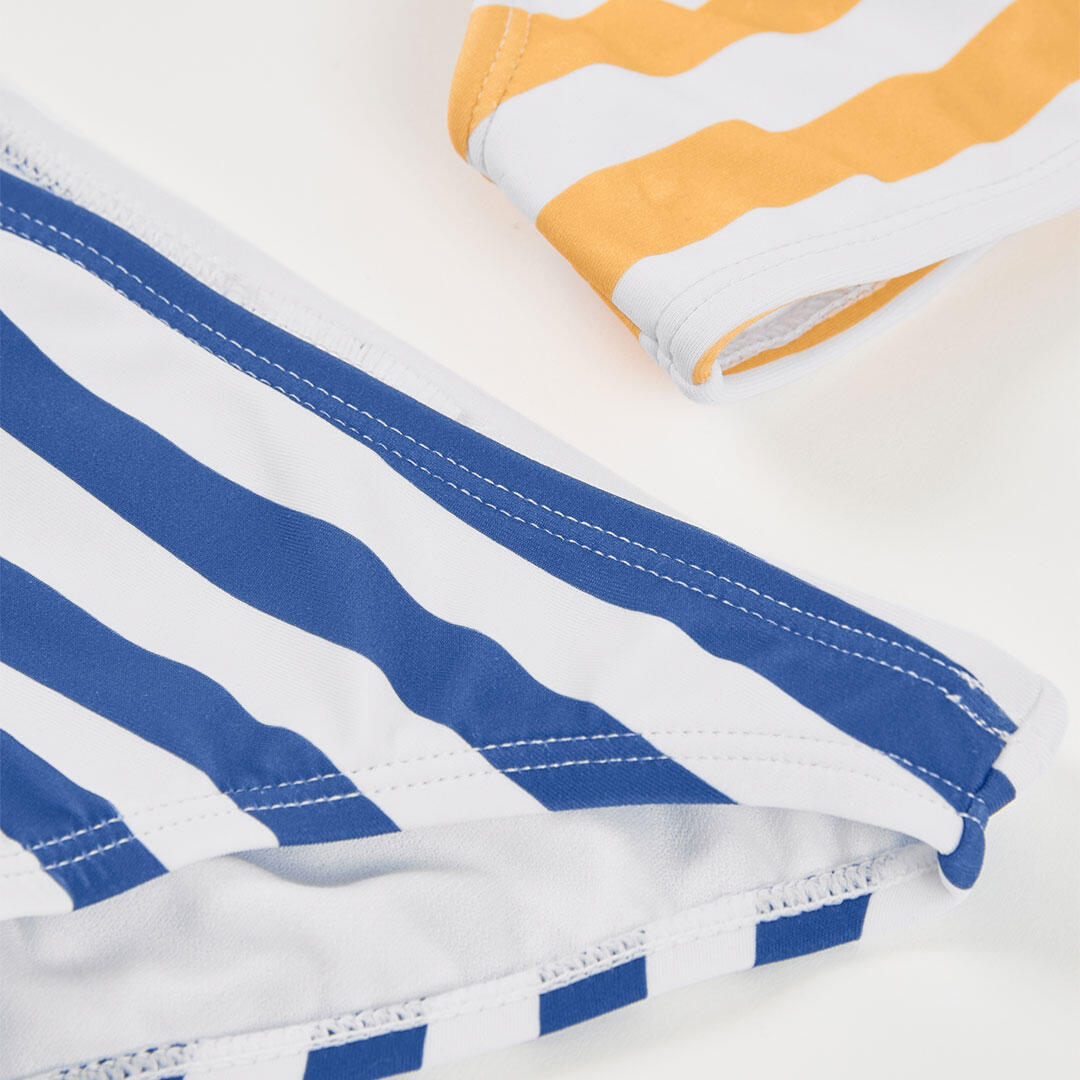 Bikini a rayas con protección solar UPF50+ 3/4