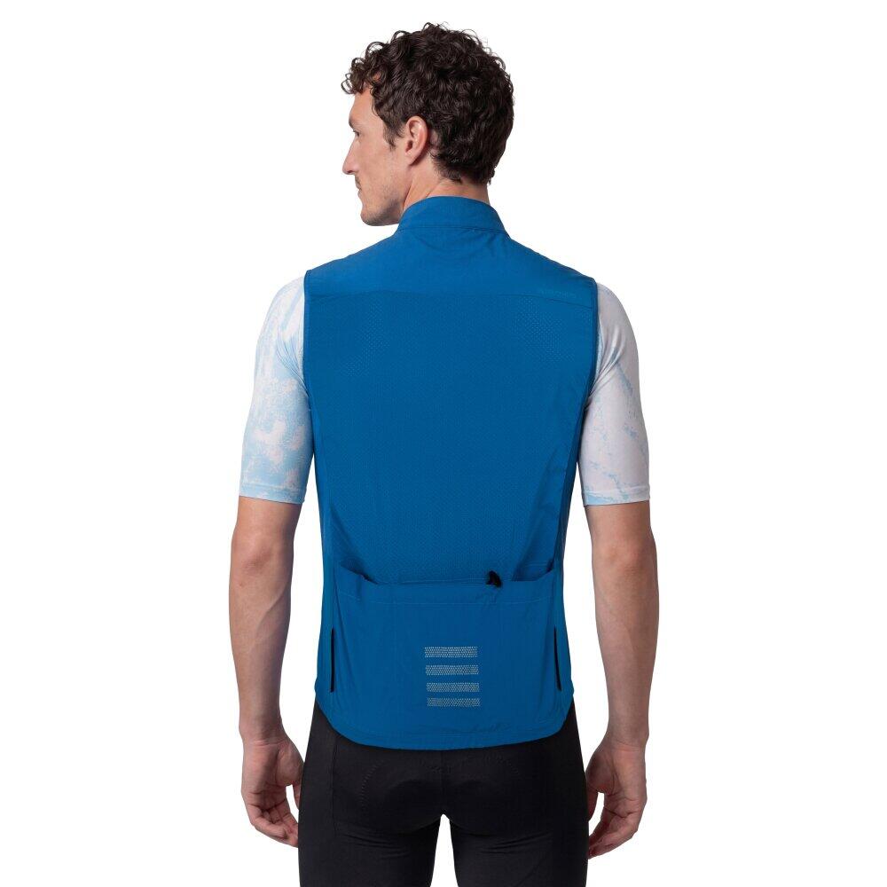 Męska ultralekka wiatroszczelna kamizelka rowerowa Siroko V2 Breeze Blue