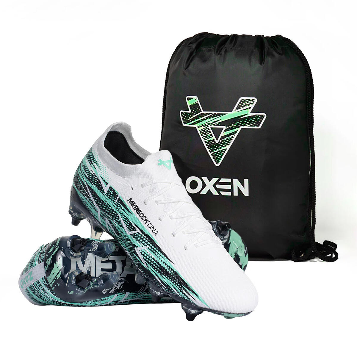 Crampons Oxen Metasock SG Blanc et vert menthe 5/6