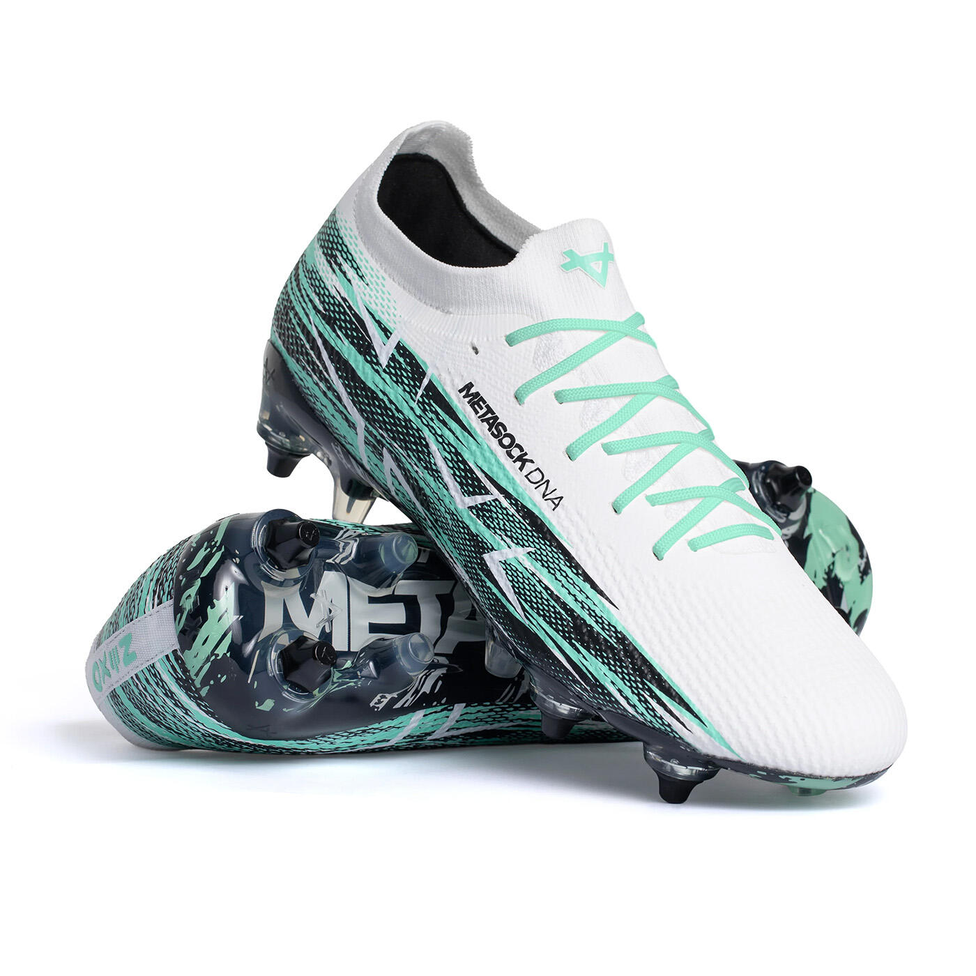 Crampons Oxen Metasock SG Blanc et vert menthe 6/6