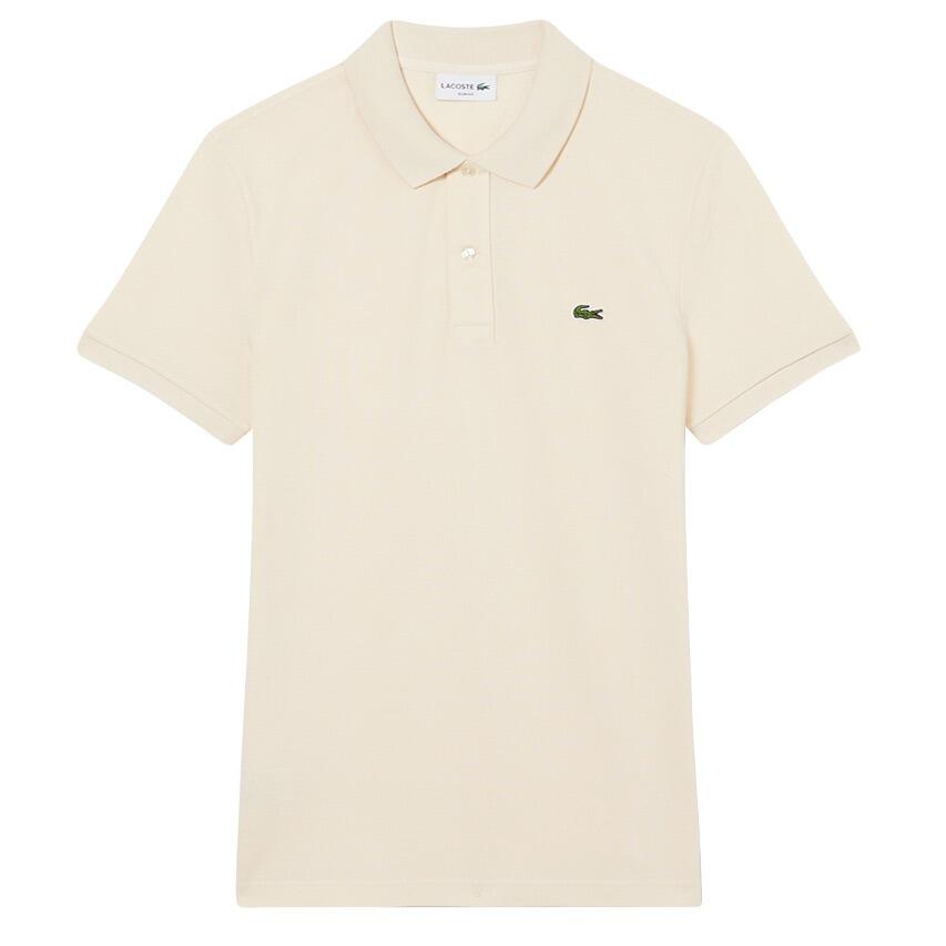 Polo Beige Lacoste de Piqué de Corte Ajustado de Estilo Deportivo y Elegante 1/5