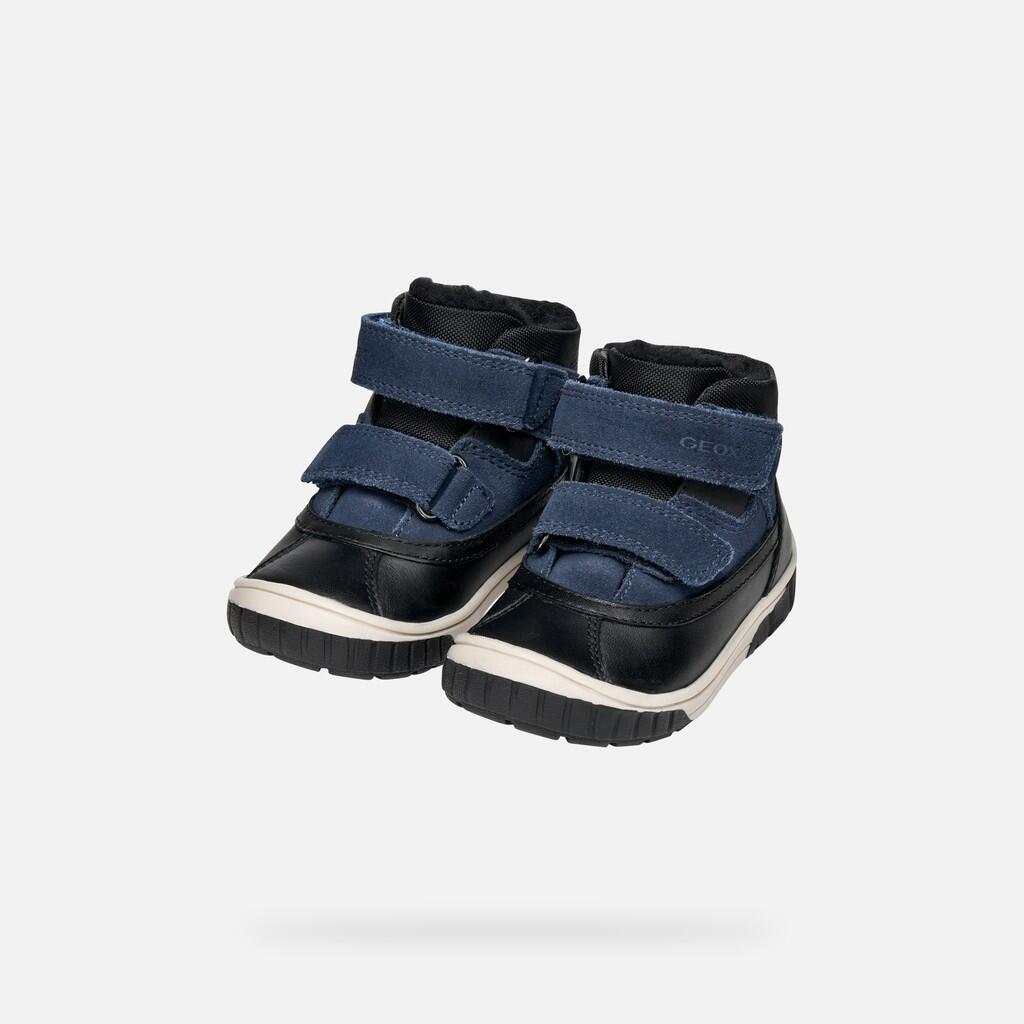 Bottines Bébé Garçon B OMAR BOY WPF Noir/Bleu Marine 3/7